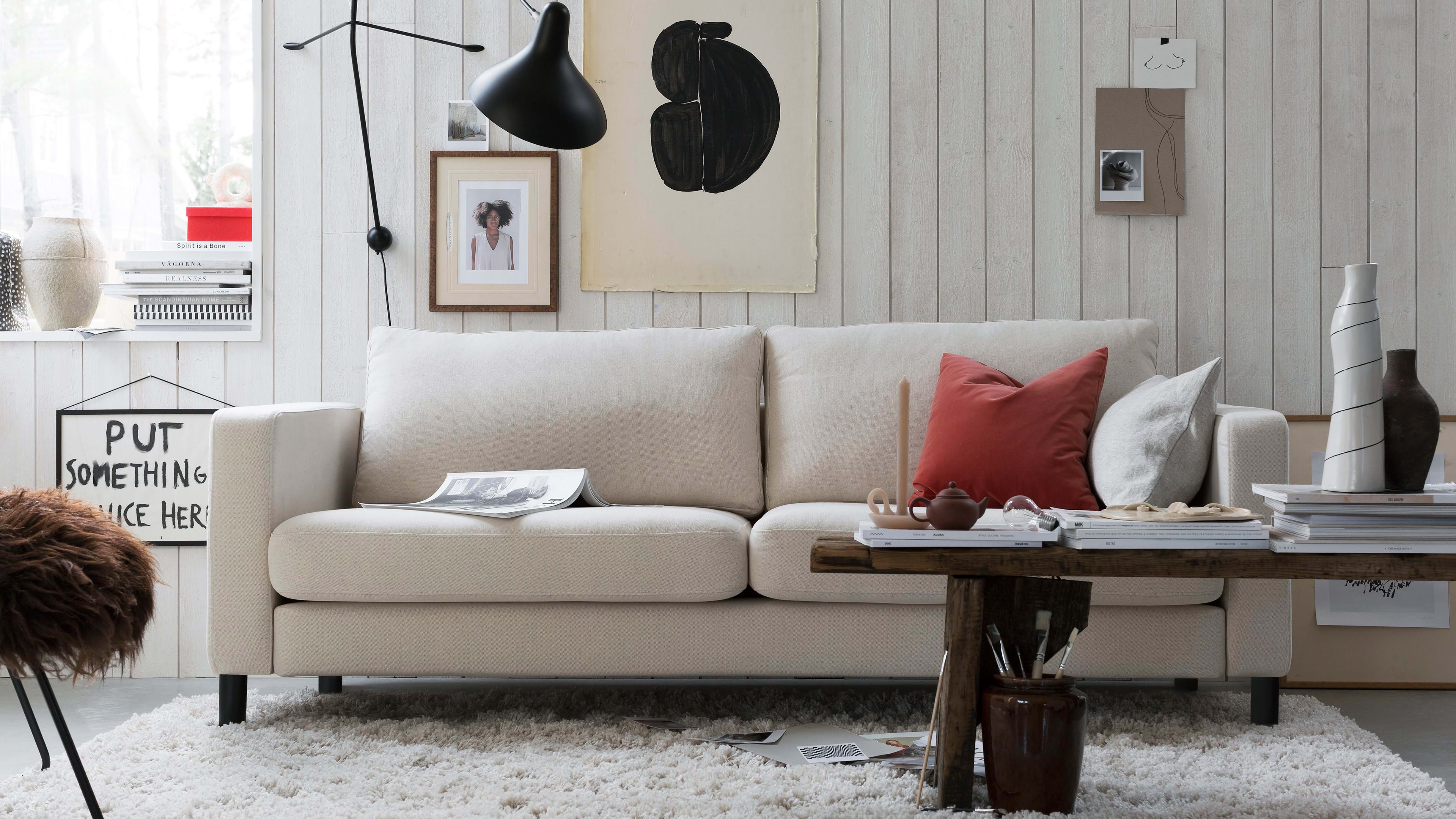 Ikea KARLSTAD Corner Sofa 2+3/3+2 Cover Lindo Beige PART of 102.030.59 Part of 