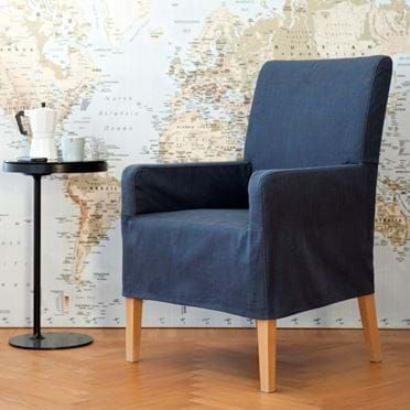 Manie biologie Volg ons Henriksdal, Chair cover w/ armrest, medium length skirt | Bemz