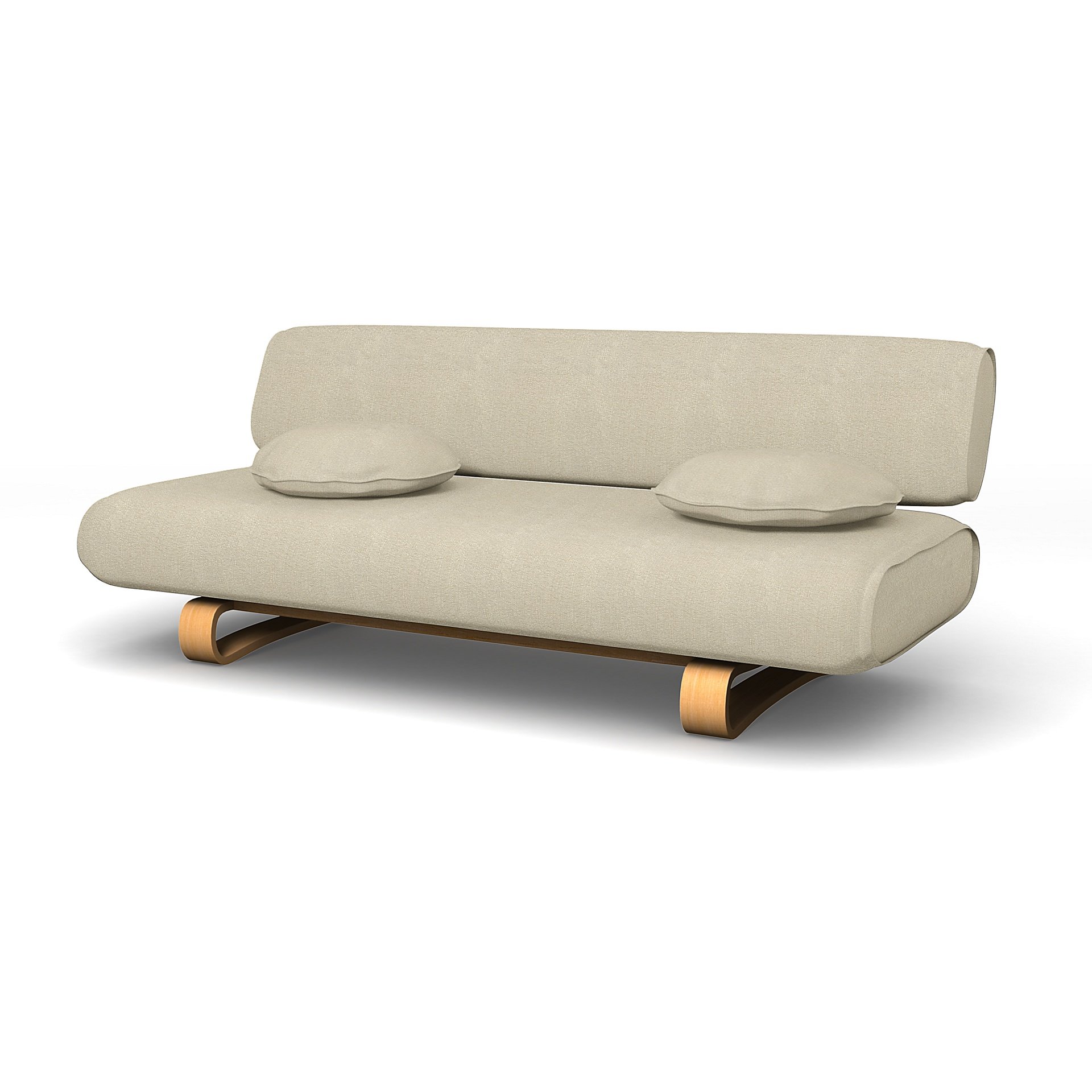 IKEA - Allerum Sofa Bed Cover, Cream, Boucle & Texture - Bemz