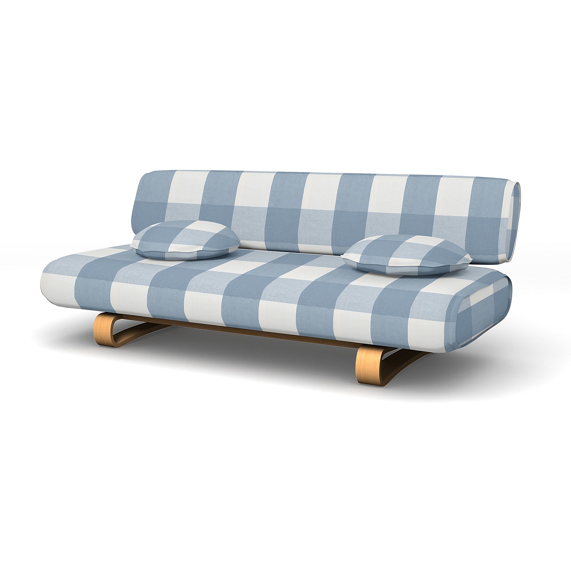 IKEA - Allerum Sofa Bed Cover, Sky Blue, Linen - Bemz
