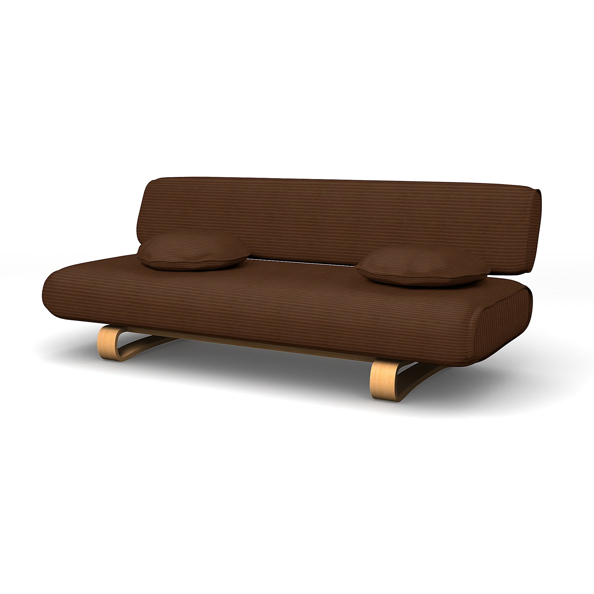 IKEA - Allerum Sofa Bed Cover, Chocolate Brown, Corduroy - Bemz