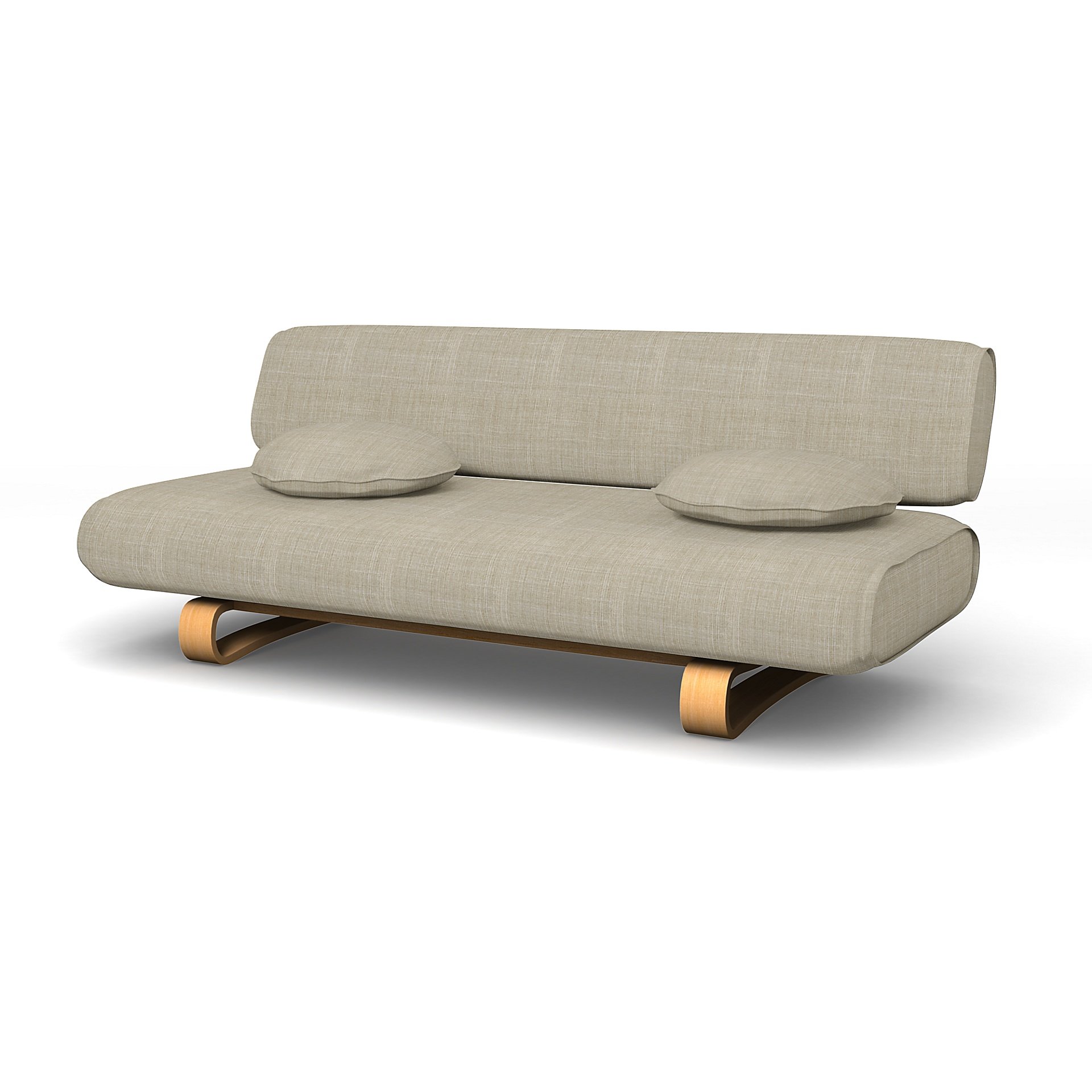 IKEA - Allerum Sofa Bed Cover, Sand Beige, Boucle & Texture - Bemz