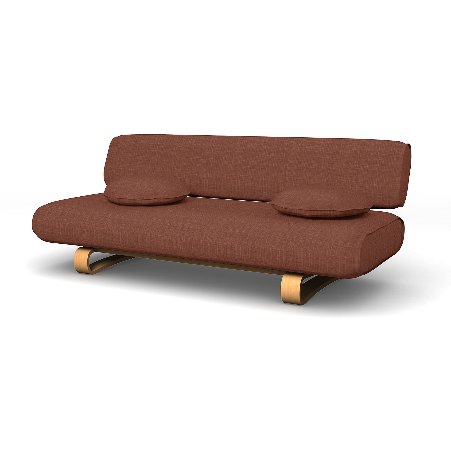 IKEA - Allerum Sofa Bed Cover, Rust, Boucle & Texture - Bemz