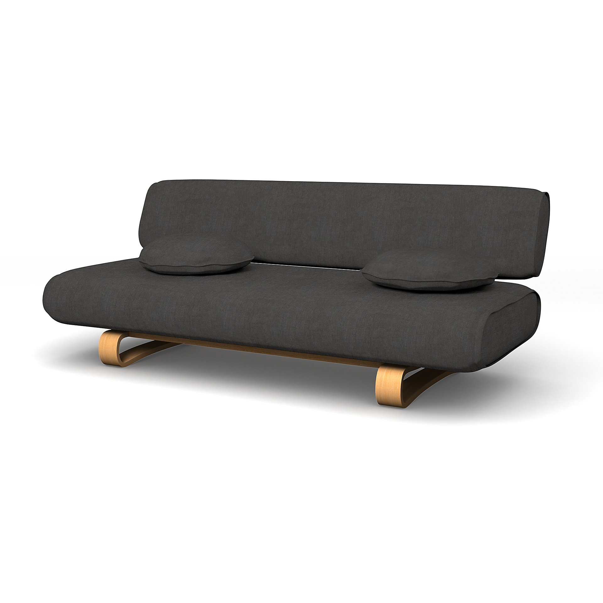 IKEA - Allerum Sofa Bed Cover, Espresso, Linen - Bemz