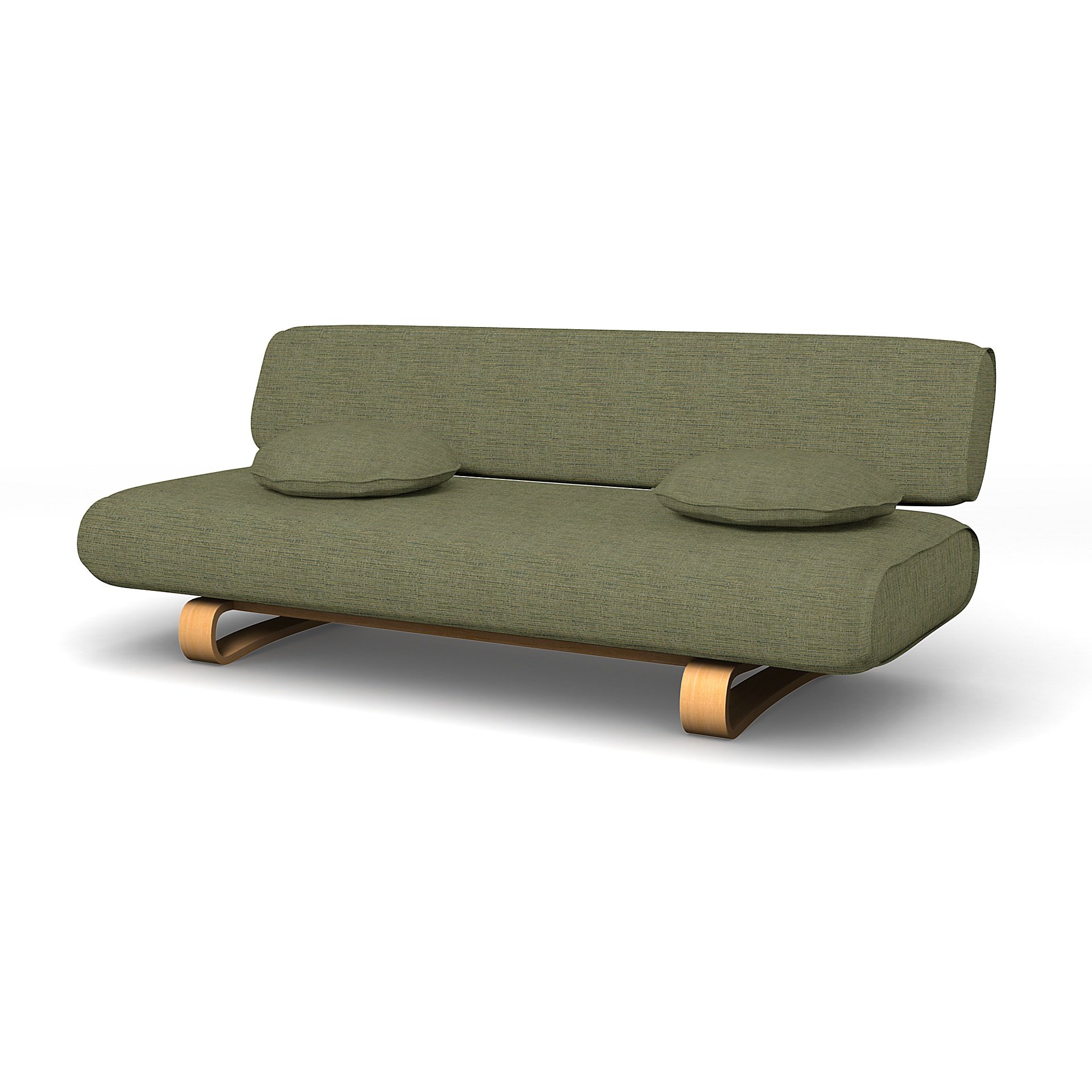 IKEA - Allerum Sofa Bed Cover, Meadow Green, Boucle & Texture - Bemz