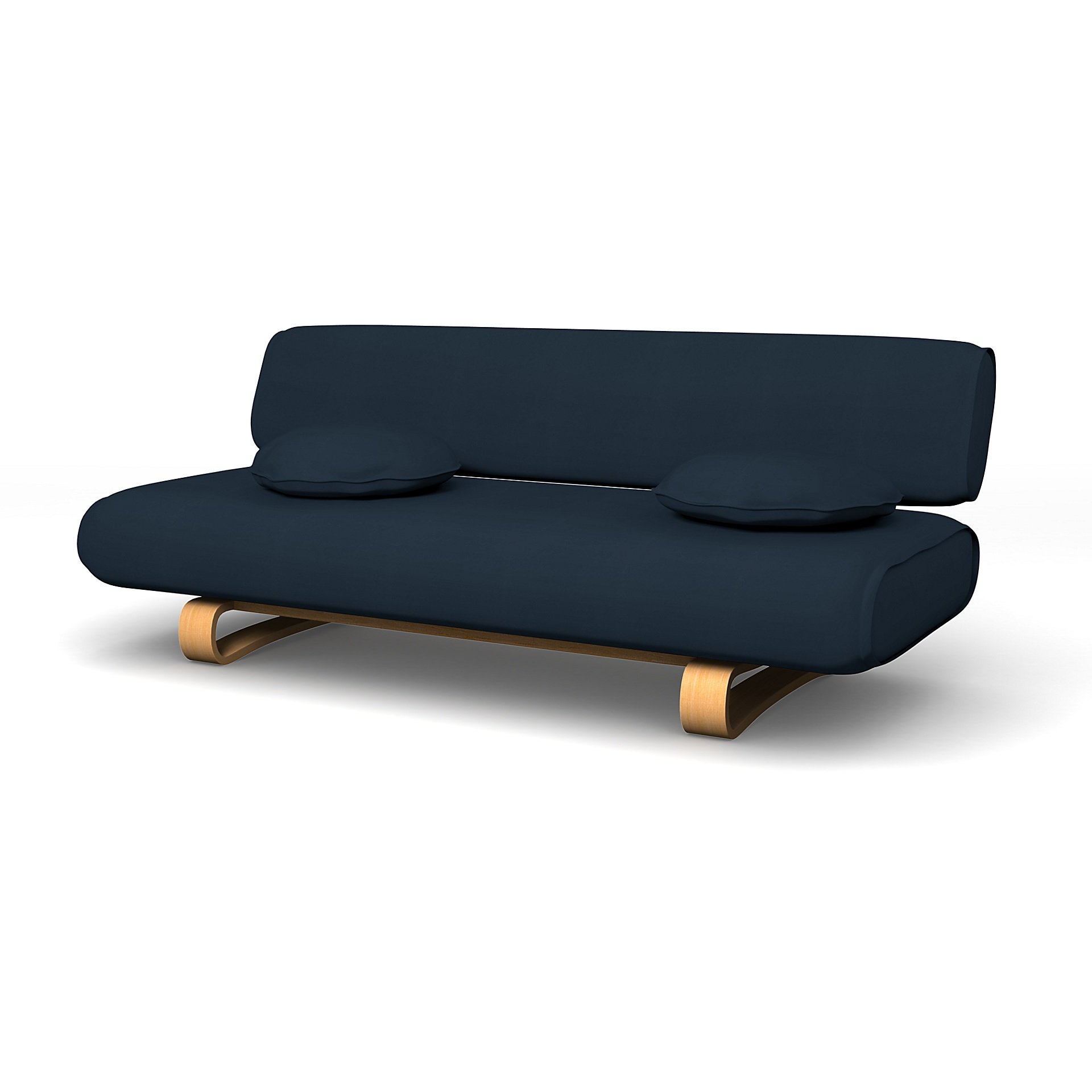 IKEA - Allerum Sofa Bed Cover, Navy Blue, Cotton - Bemz