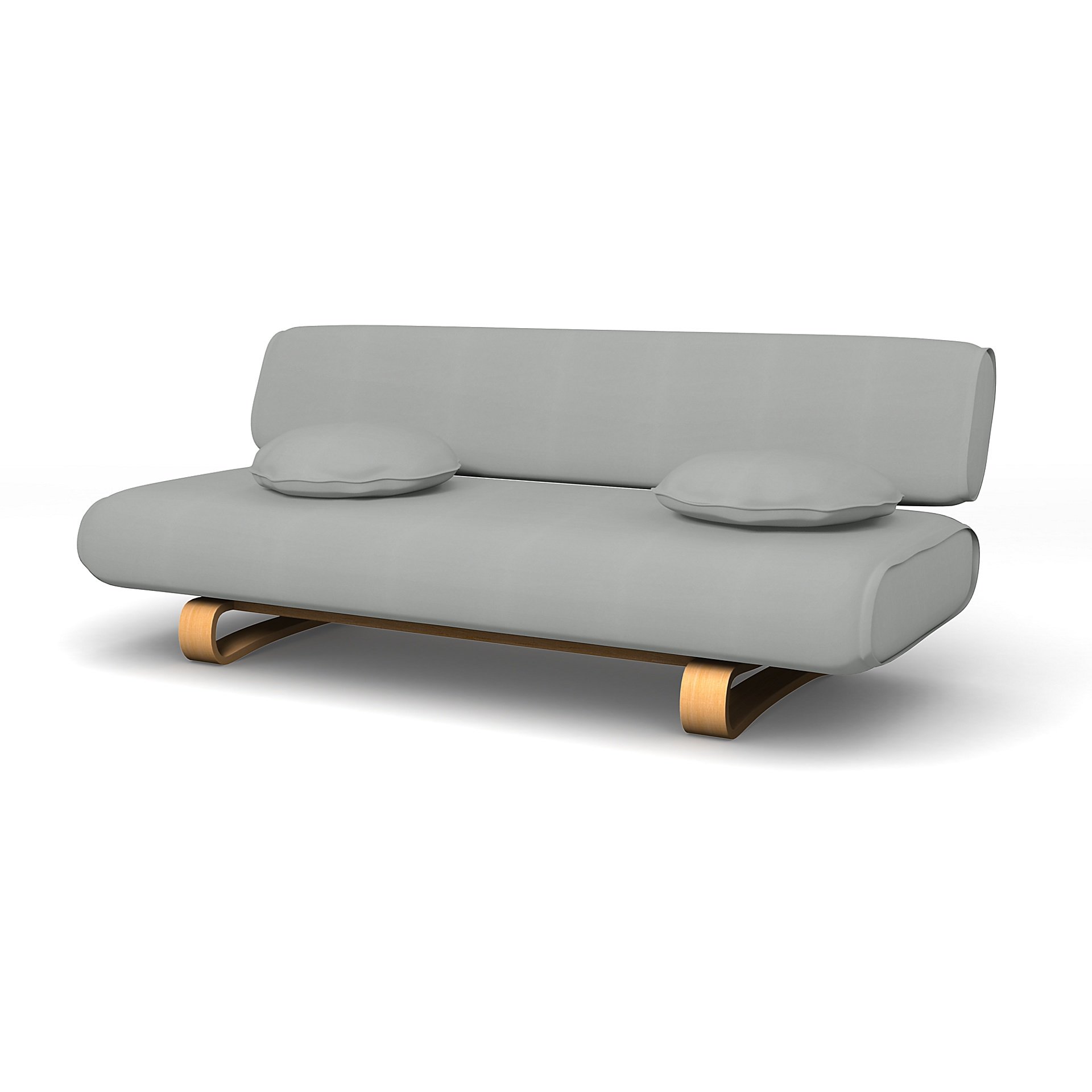 IKEA - Allerum Sofa Bed Cover, Silver Grey, Cotton - Bemz
