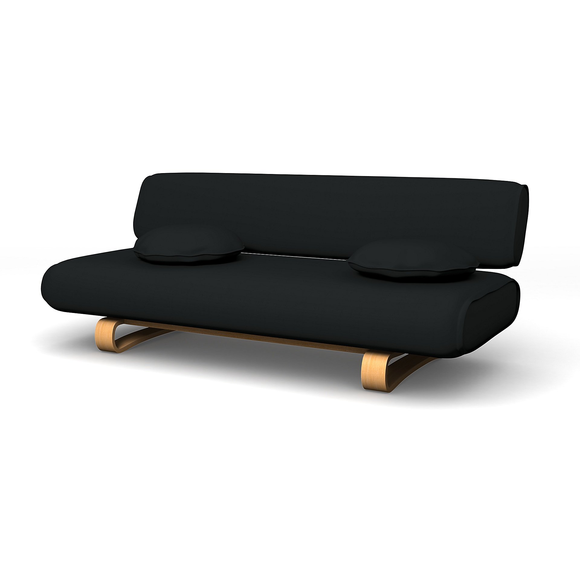 IKEA - Allerum Sofa Bed Cover, Jet Black, Cotton - Bemz
