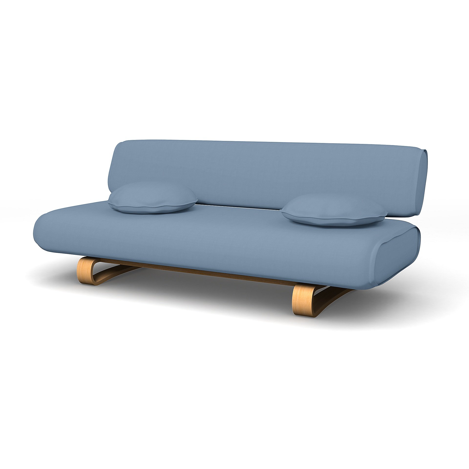 IKEA - Allerum Sofa Bed Cover, Dusty Blue, Cotton - Bemz
