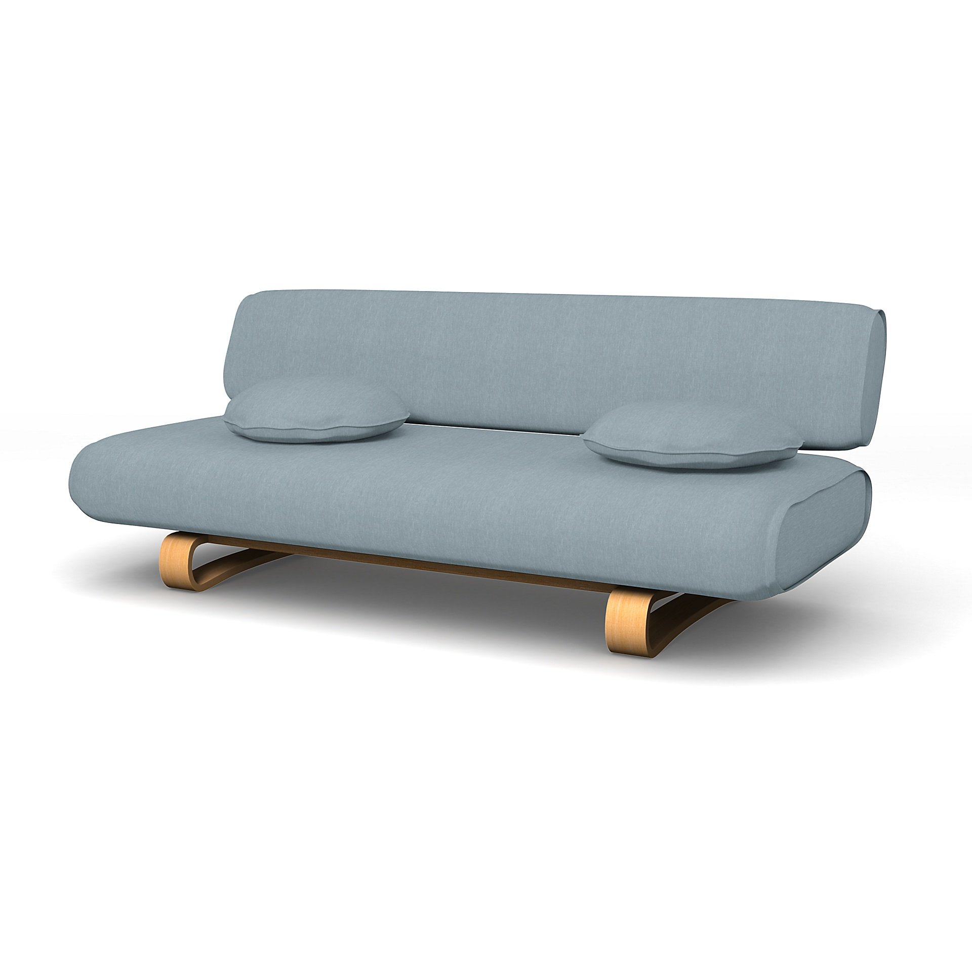 IKEA - Allerum Sofa Bed Cover, Dusty Blue, Linen - Bemz
