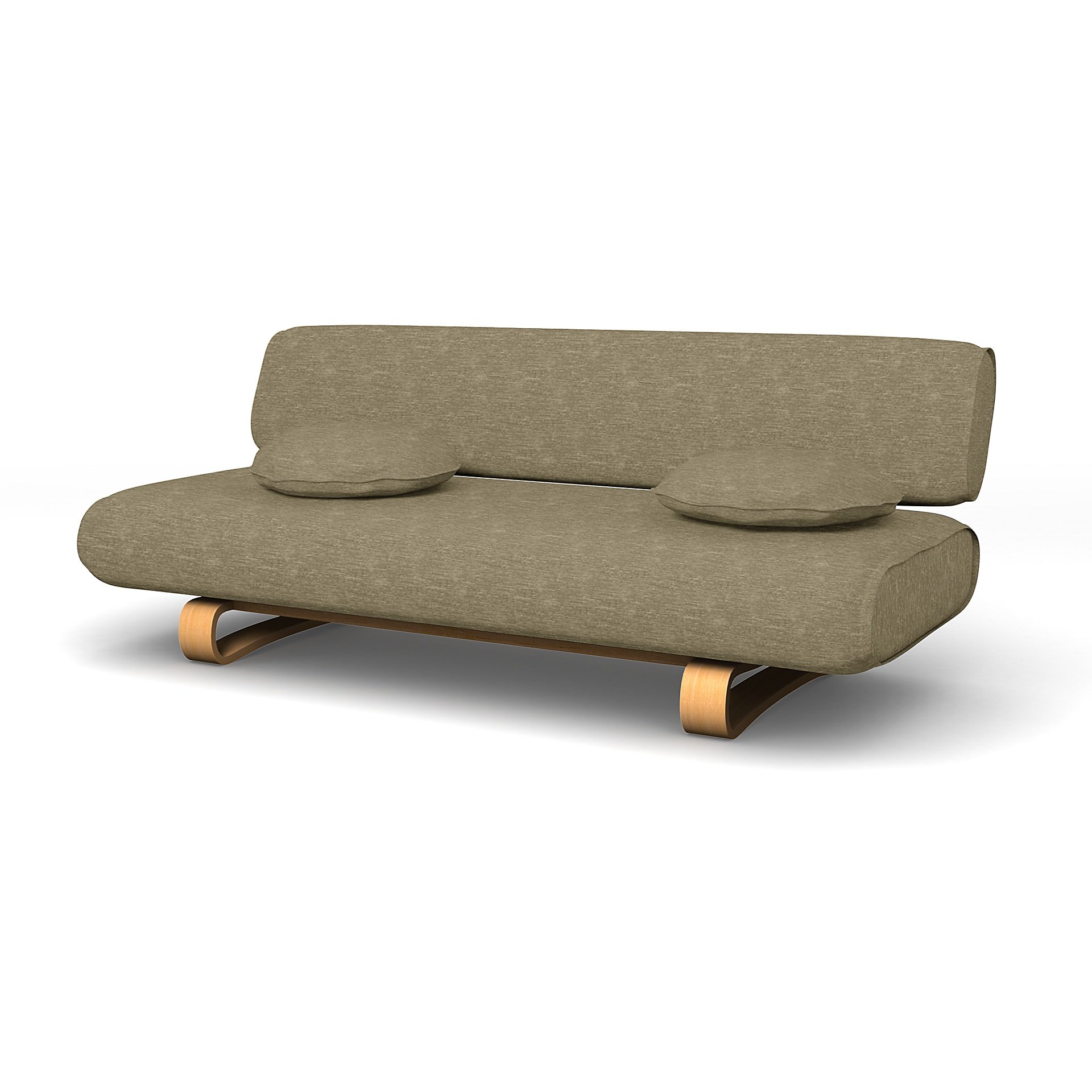 IKEA - Allerum Sofa Bed Cover, Beige, Velvet - Bemz