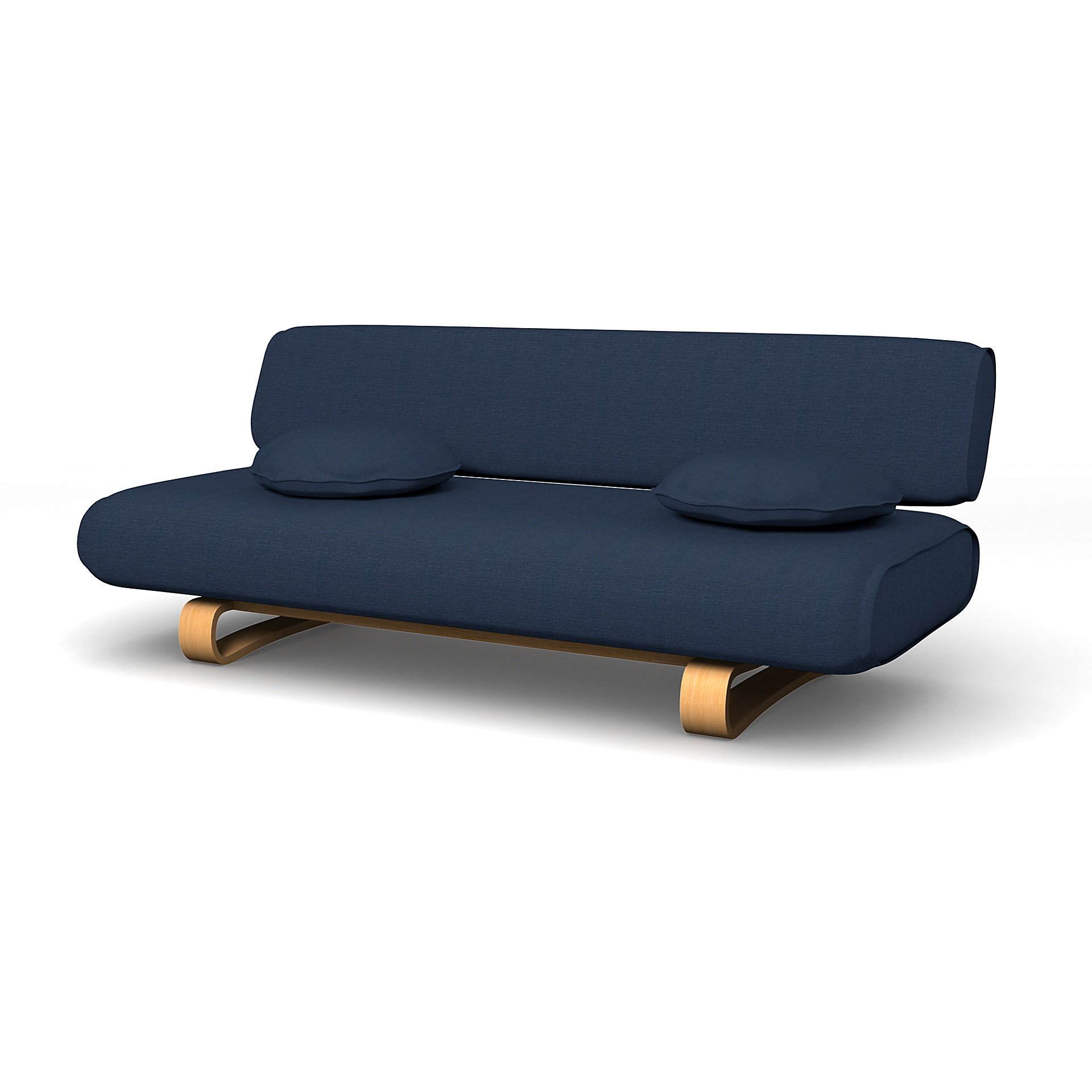 IKEA - Allerum Sofa Bed Cover, Navy Blue, Linen - Bemz