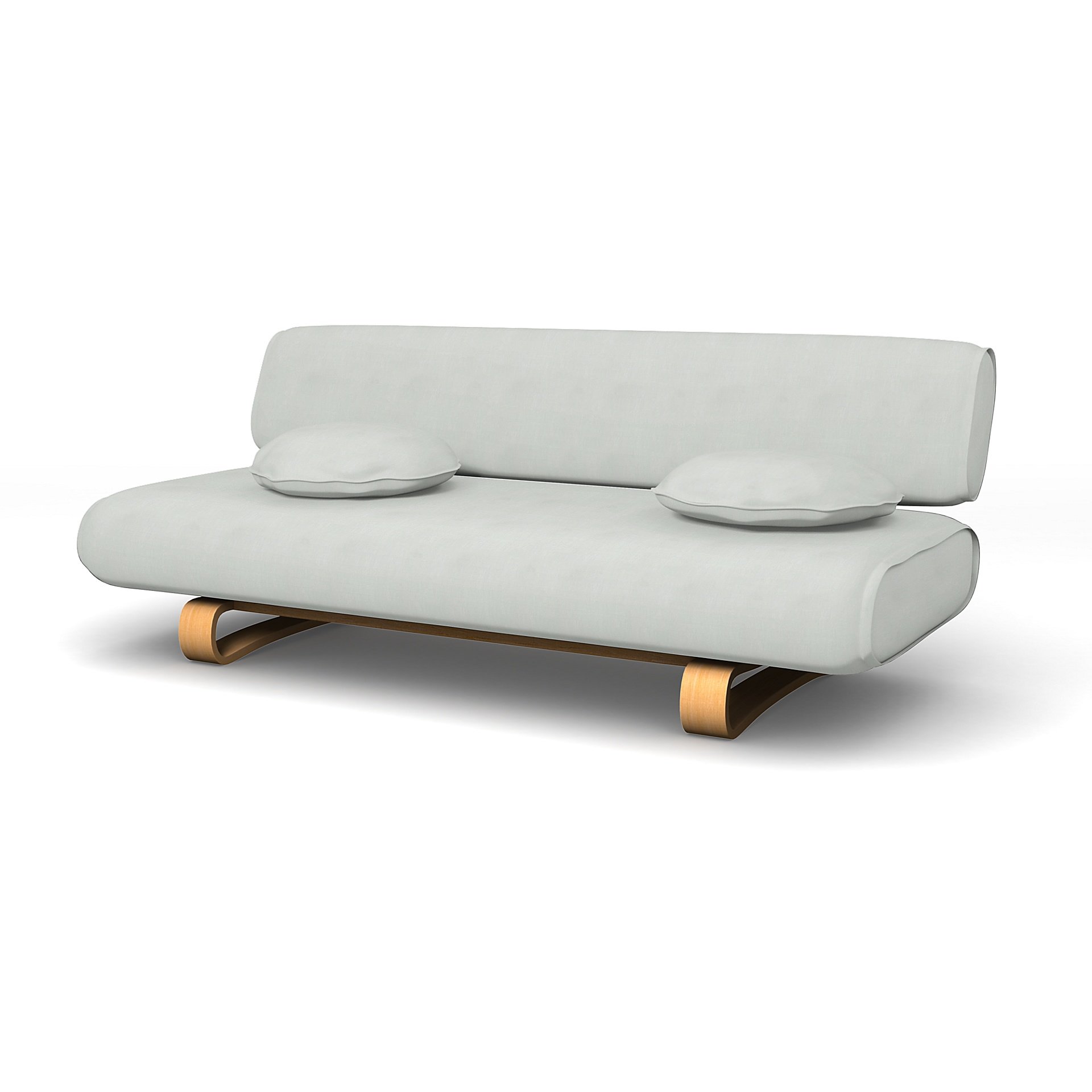 IKEA - Allerum Sofa Bed Cover, Silver Grey, Linen - Bemz