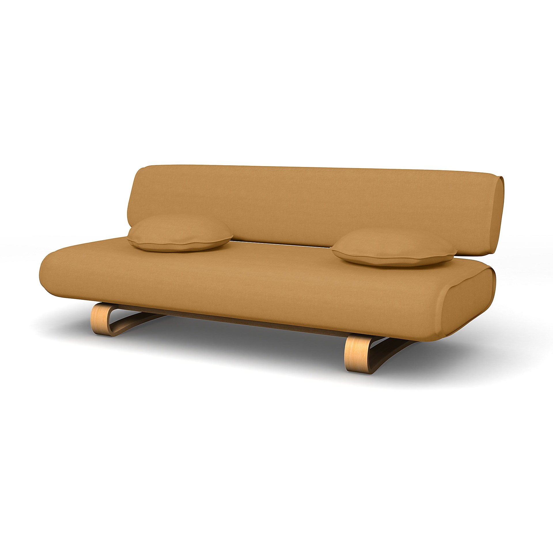 IKEA - Allerum Sofa Bed Cover, Mustard, Linen - Bemz