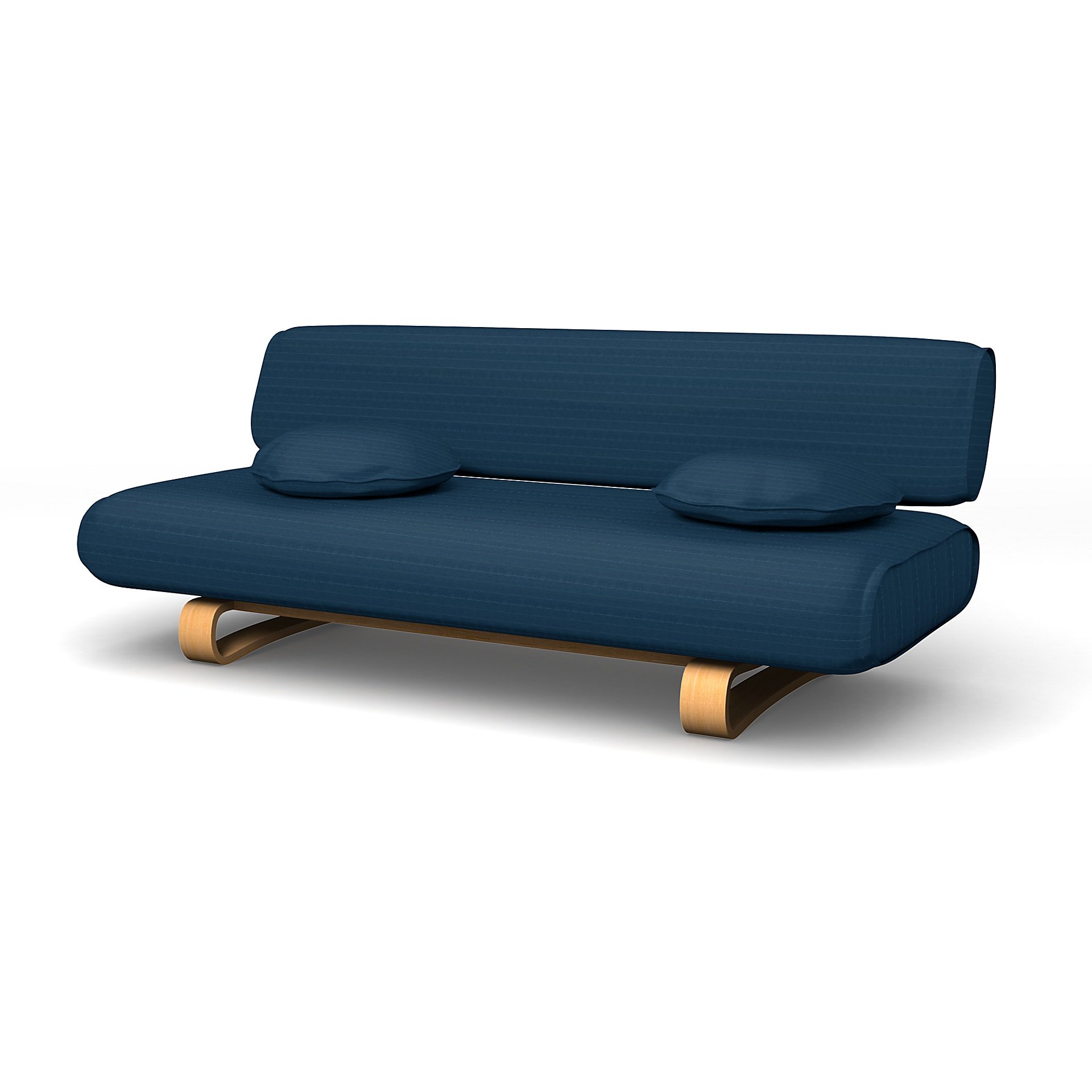 IKEA - Allerum Sofa Bed Cover, Denim Blue, Velvet - Bemz