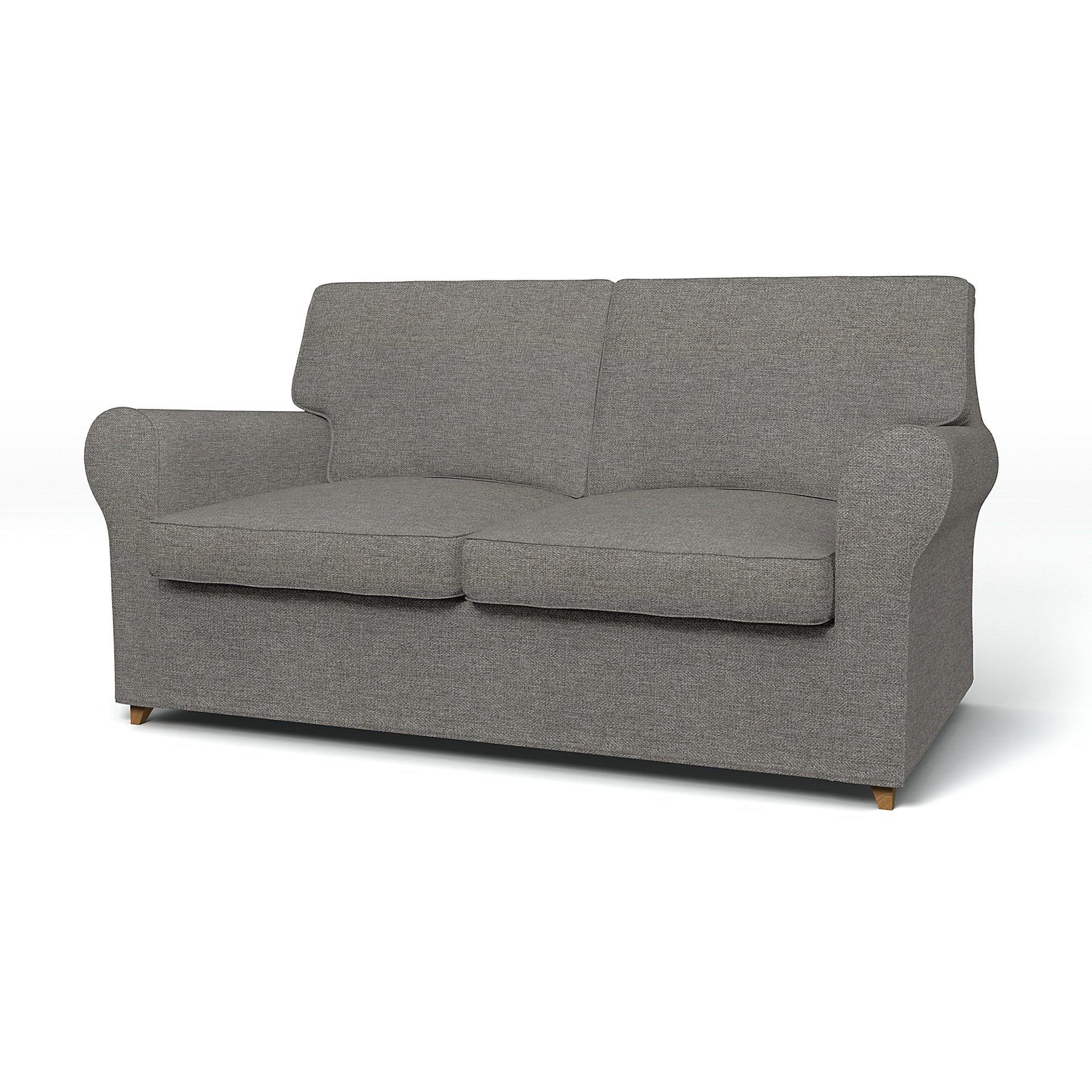 IKEA - Angby 2 Seater Sofa Cover, Taupe, Boucle & Texture - Bemz