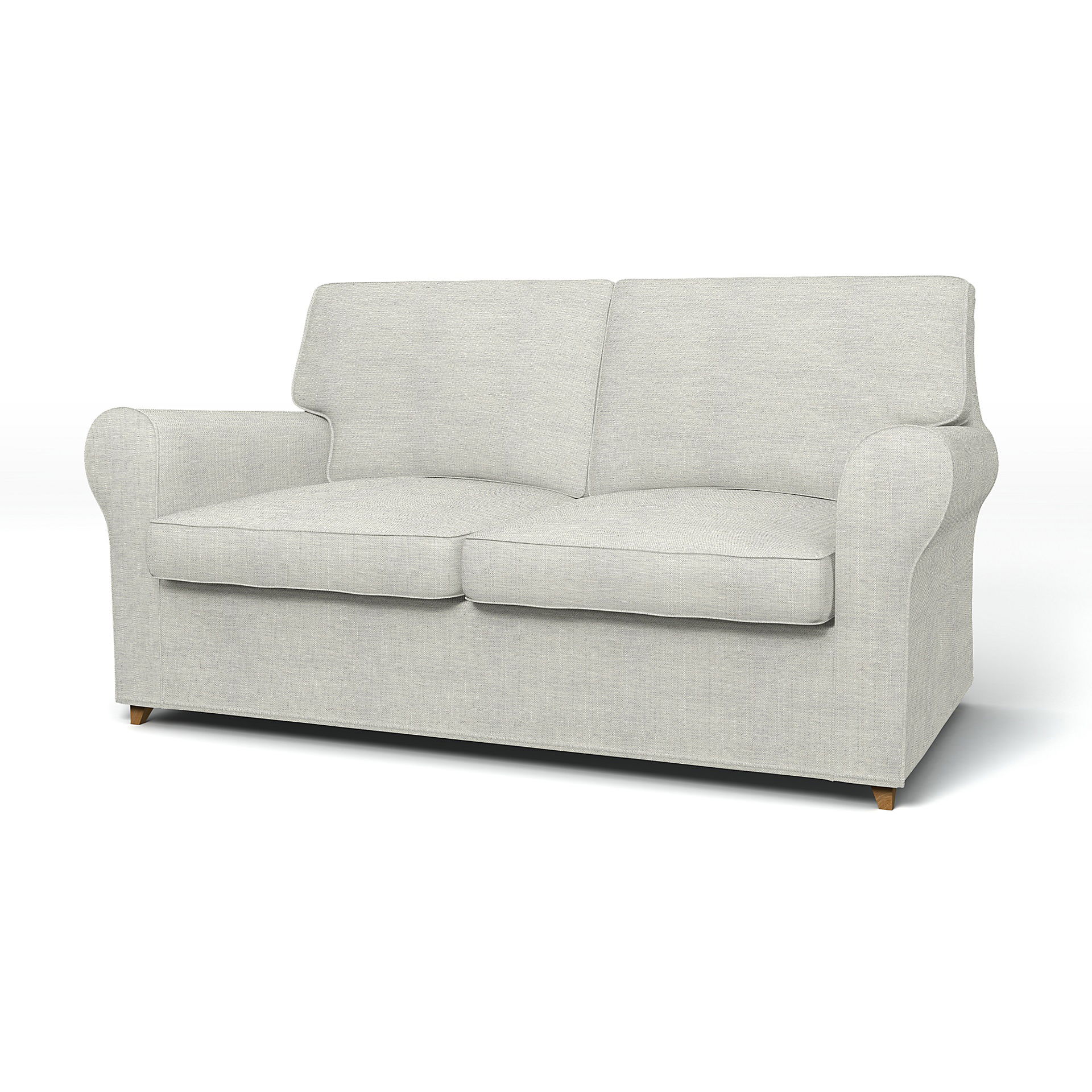 IKEA - Överdrag till Ängby 2-sitssoffa, Silver Grey, Bomull - Bemz