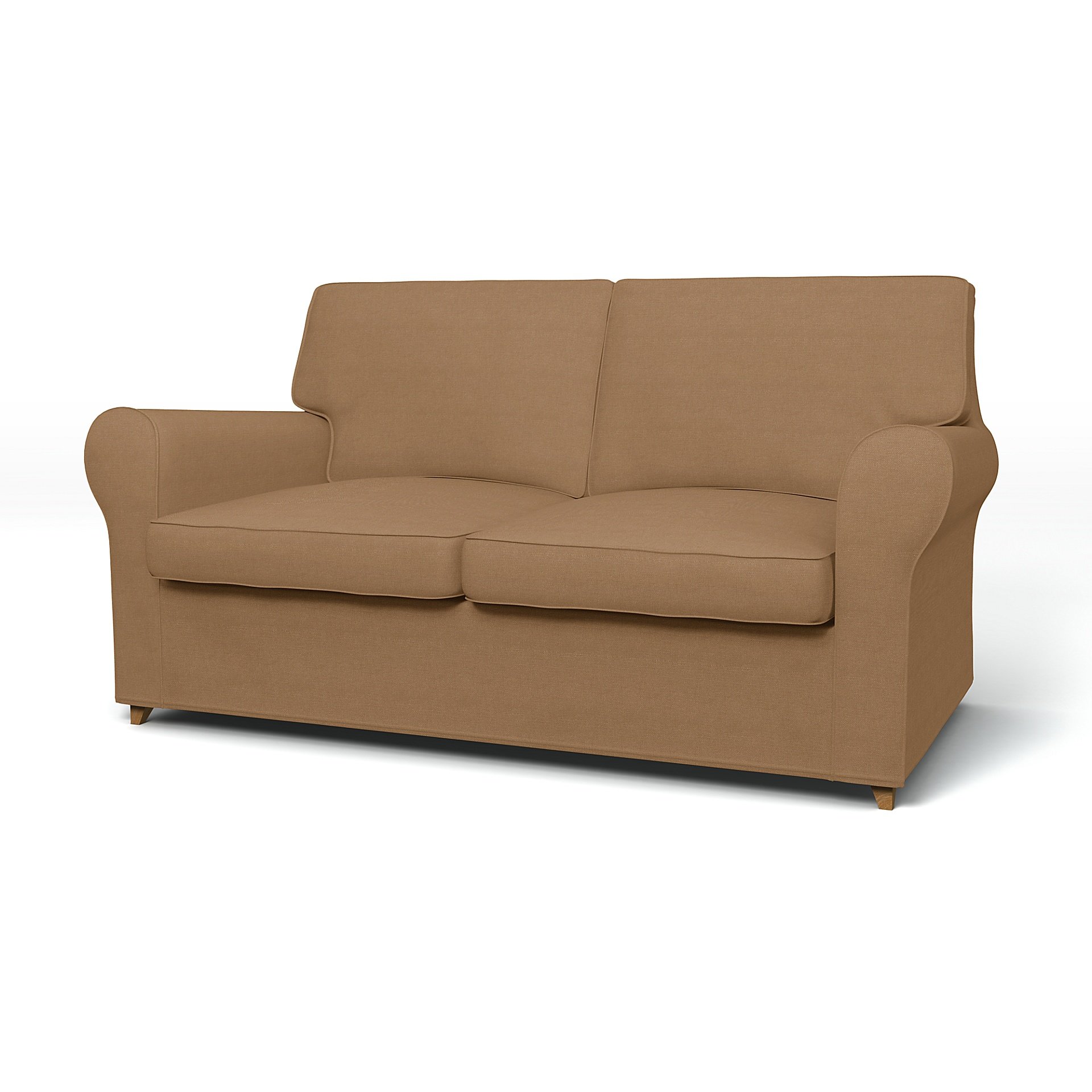 IKEA - Angby 2 Seater Sofa Cover, Nougat, Linen - Bemz