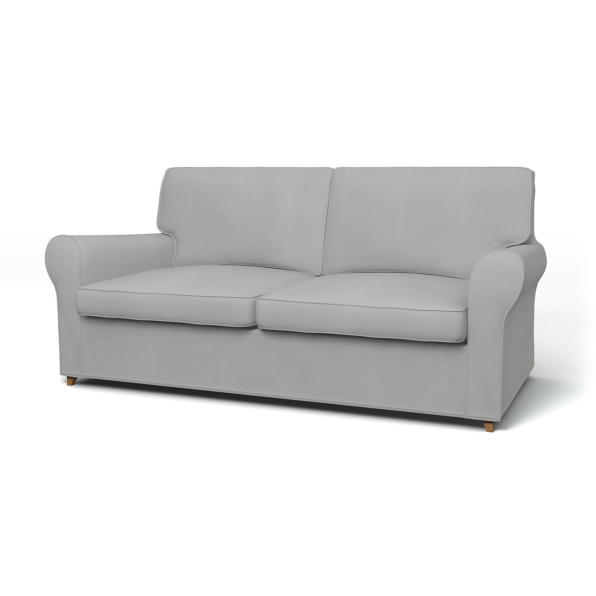 IKEA - Angby Sofa Bed Cover, Silver Grey, Cotton - Bemz