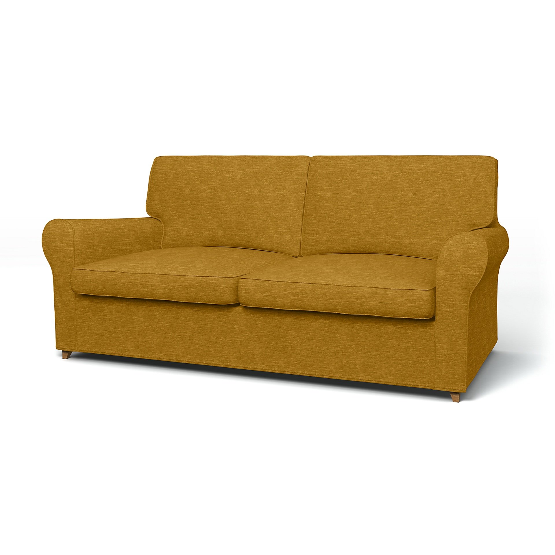 IKEA - Angby Sofa Bed Cover, Tumeric, Velvet - Bemz