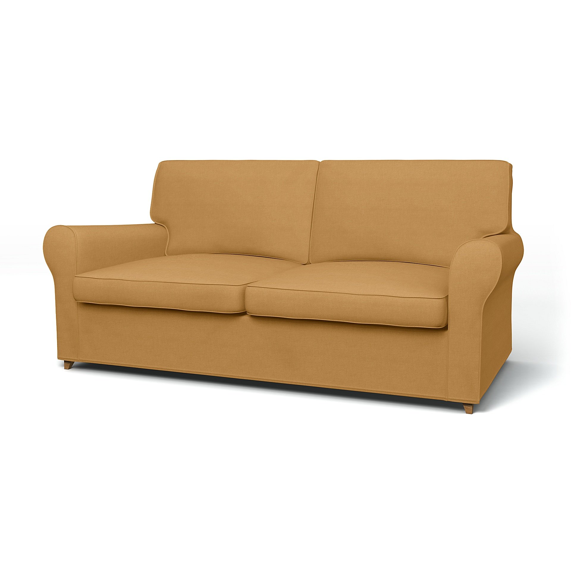 IKEA - Angby Sofa Bed Cover, Mustard, Linen - Bemz