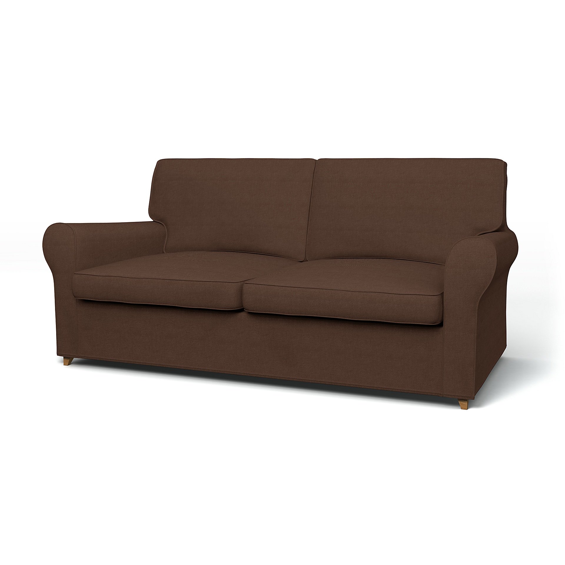 IKEA - Angby Sofa Bed Cover, Chocolate, Linen - Bemz