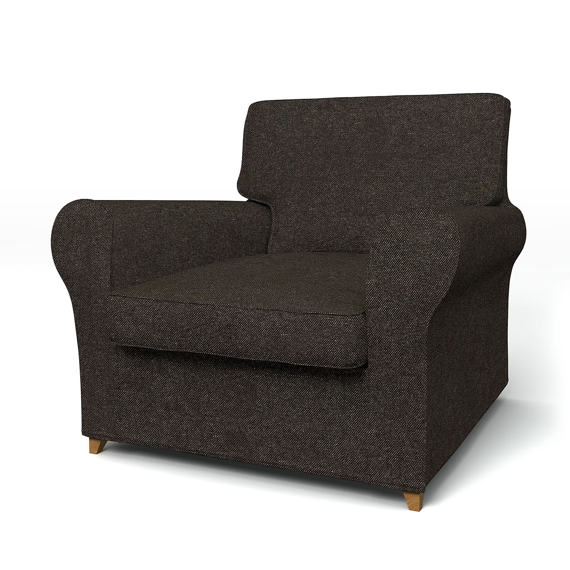 IKEA - Housse de fauteuil Ängby, (standard modèle), Graphite Grey, Conscious - Bemz