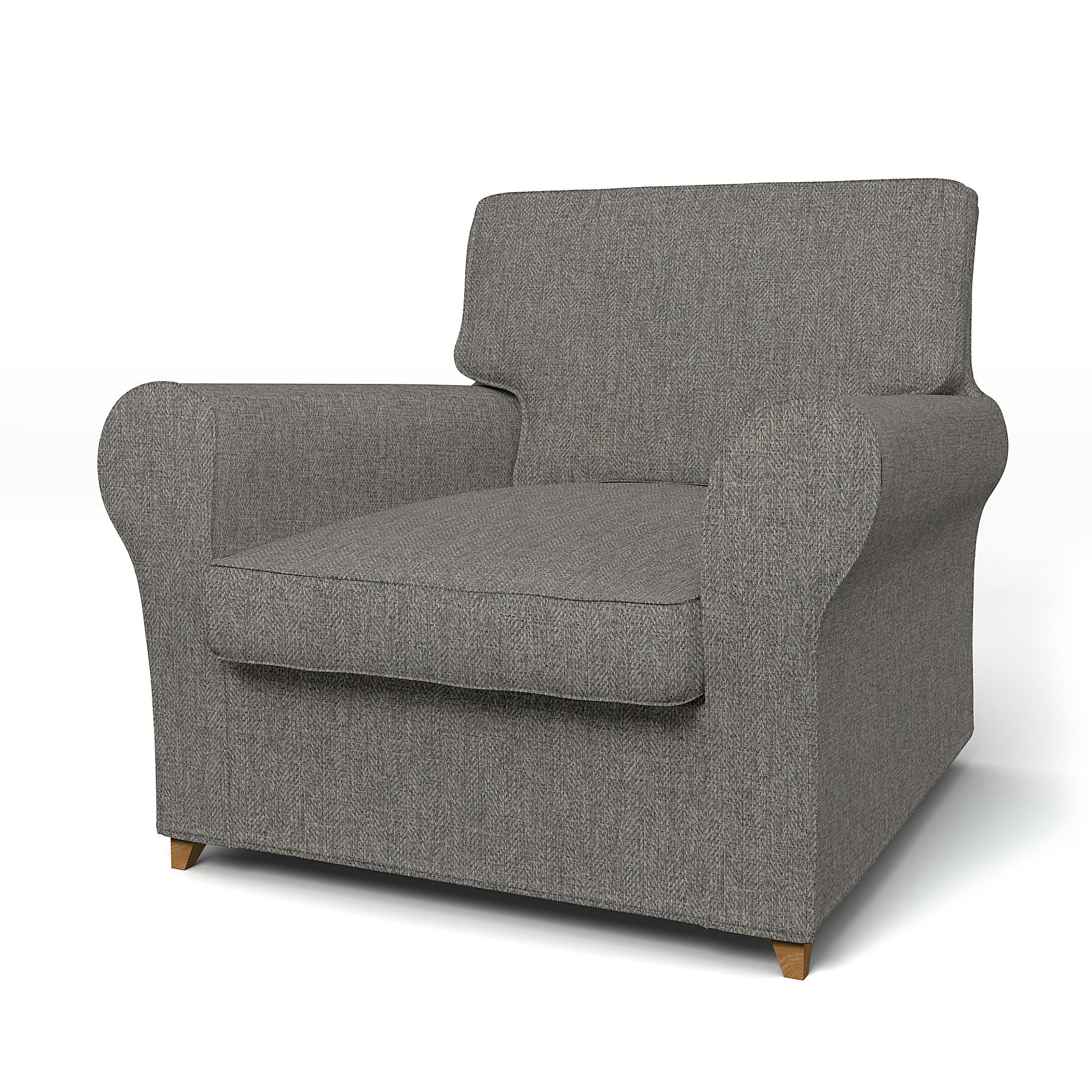 IKEA - Överdrag till Ängby fåtölj (liten modell), Taupe, BOUCLÉ & TEXTUR - Bemz