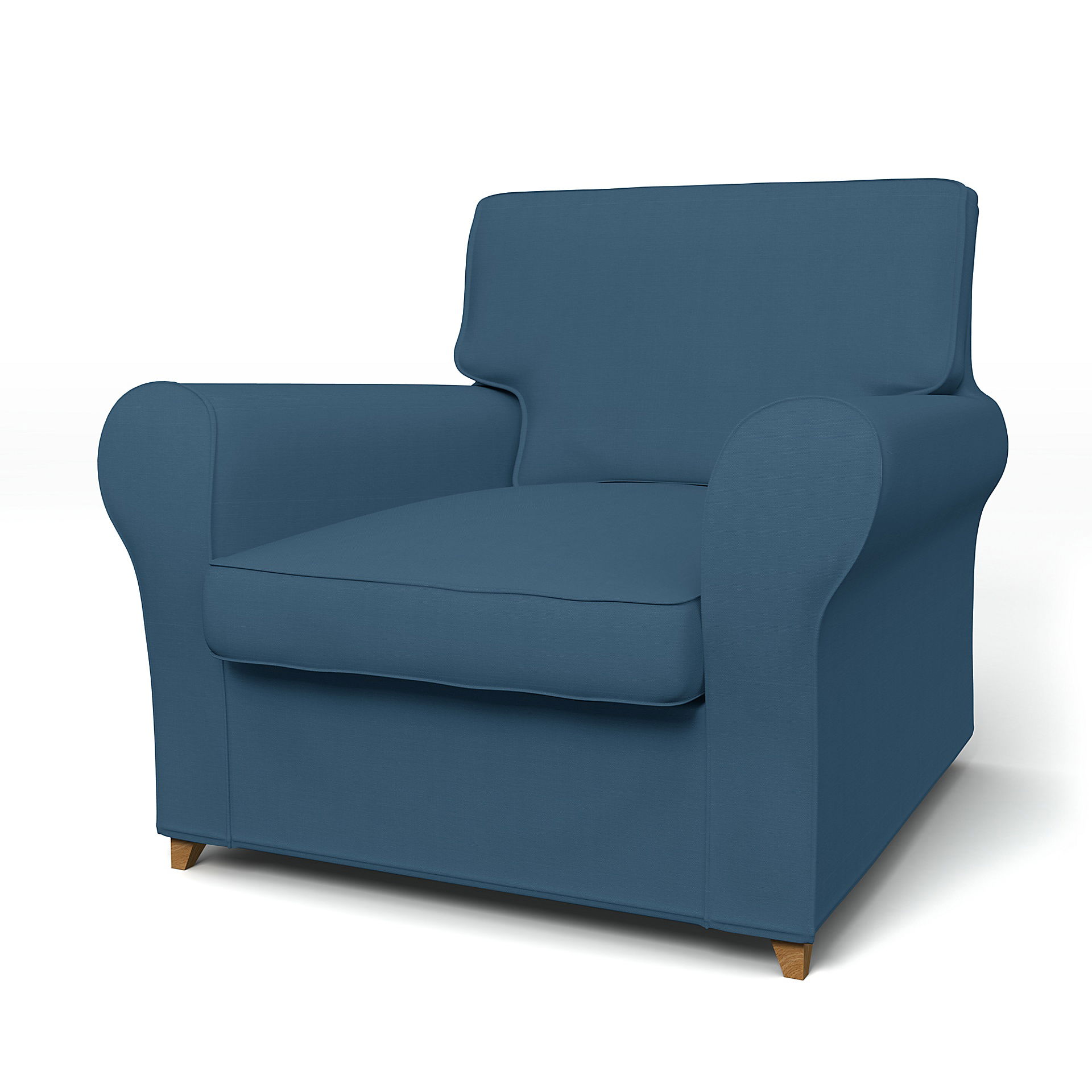 IKEA - Överdrag till Ängby fåtölj (liten modell), Real Teal, Bomull - Bemz