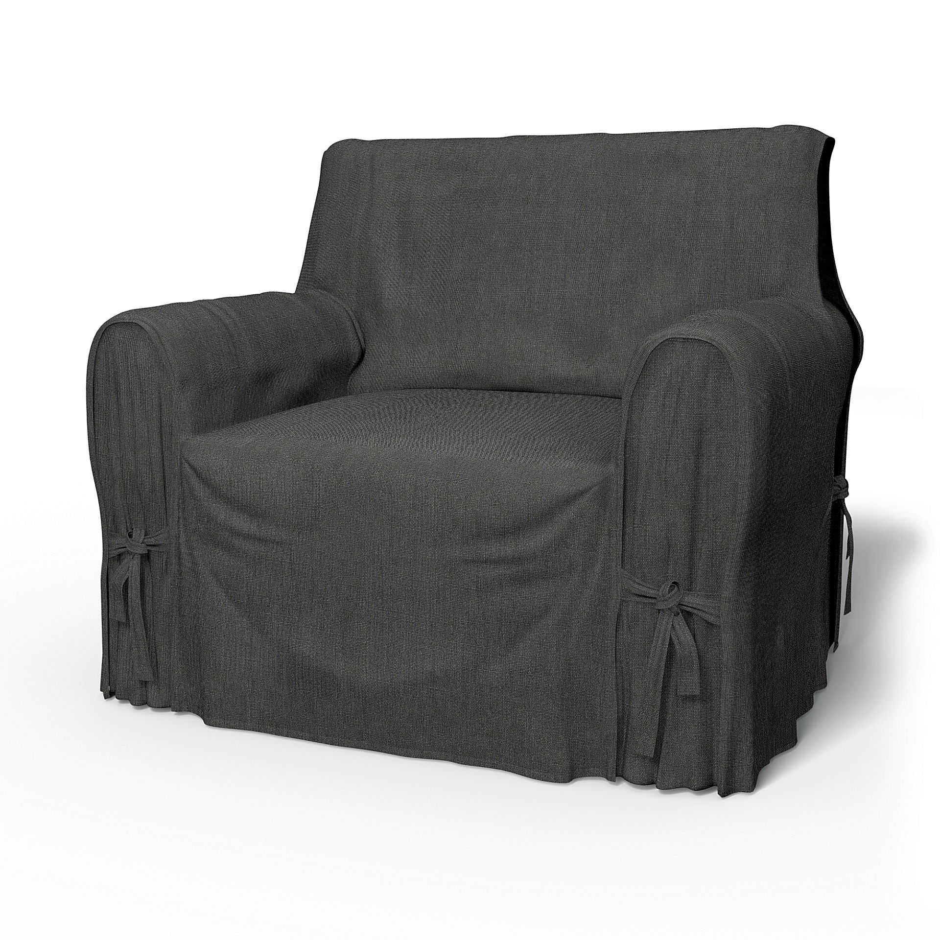 IKEA - Fåtöljöverdrag multi fit liten modell, Espresso, Linne - Bemz