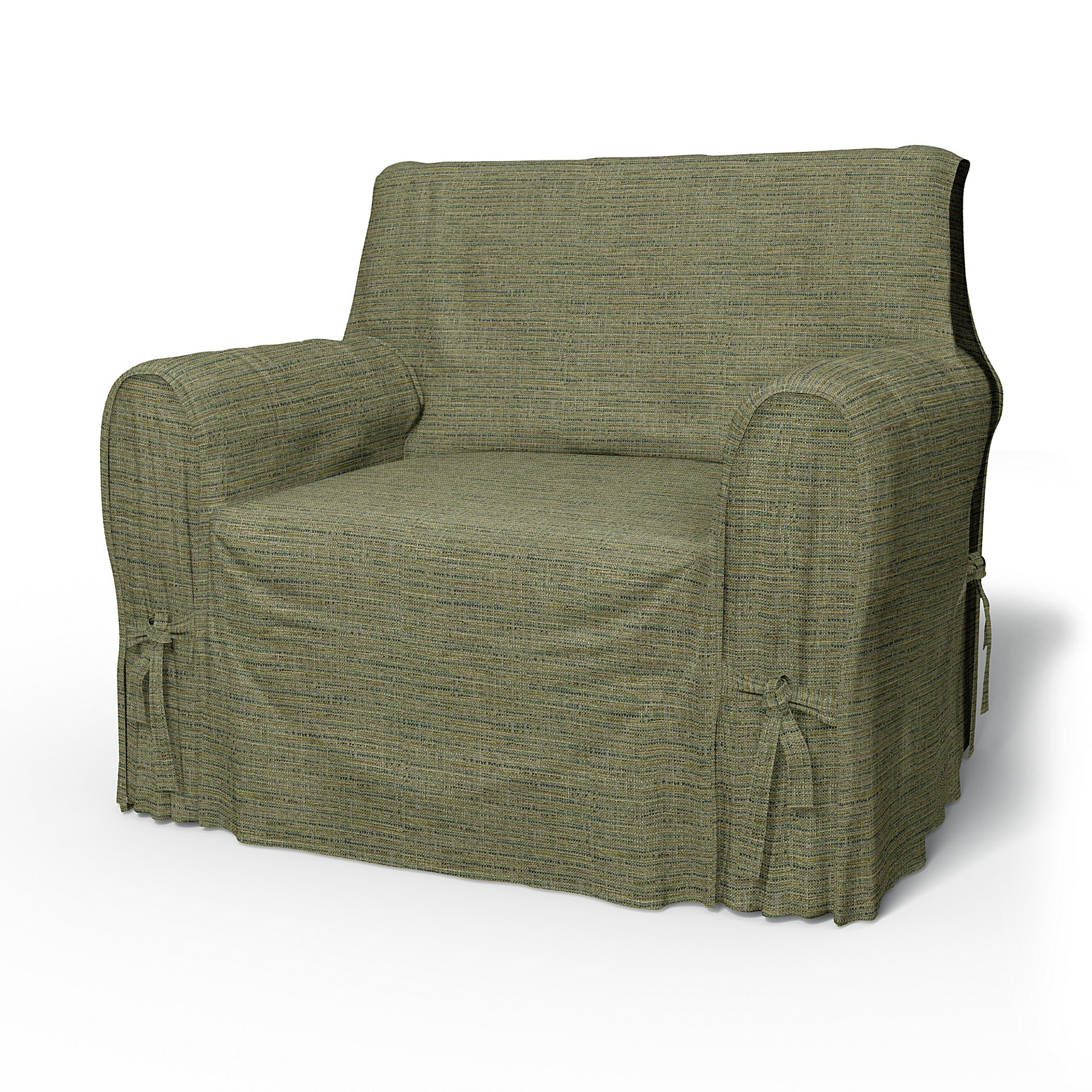 IKEA - Multi Fit Armchair Cover Small , Meadow Green, Boucle & Texture - Bemz