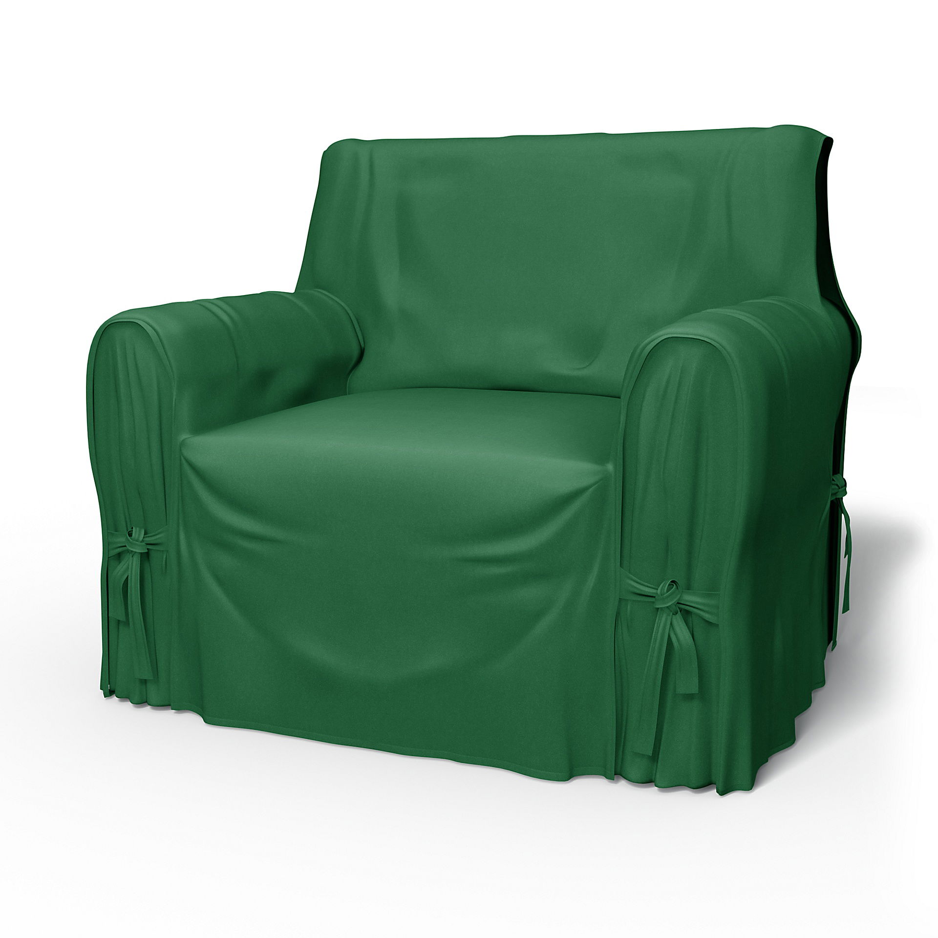 IKEA - Multi Fit Armchair Cover Small , Abundant Green, Velvet - Bemz