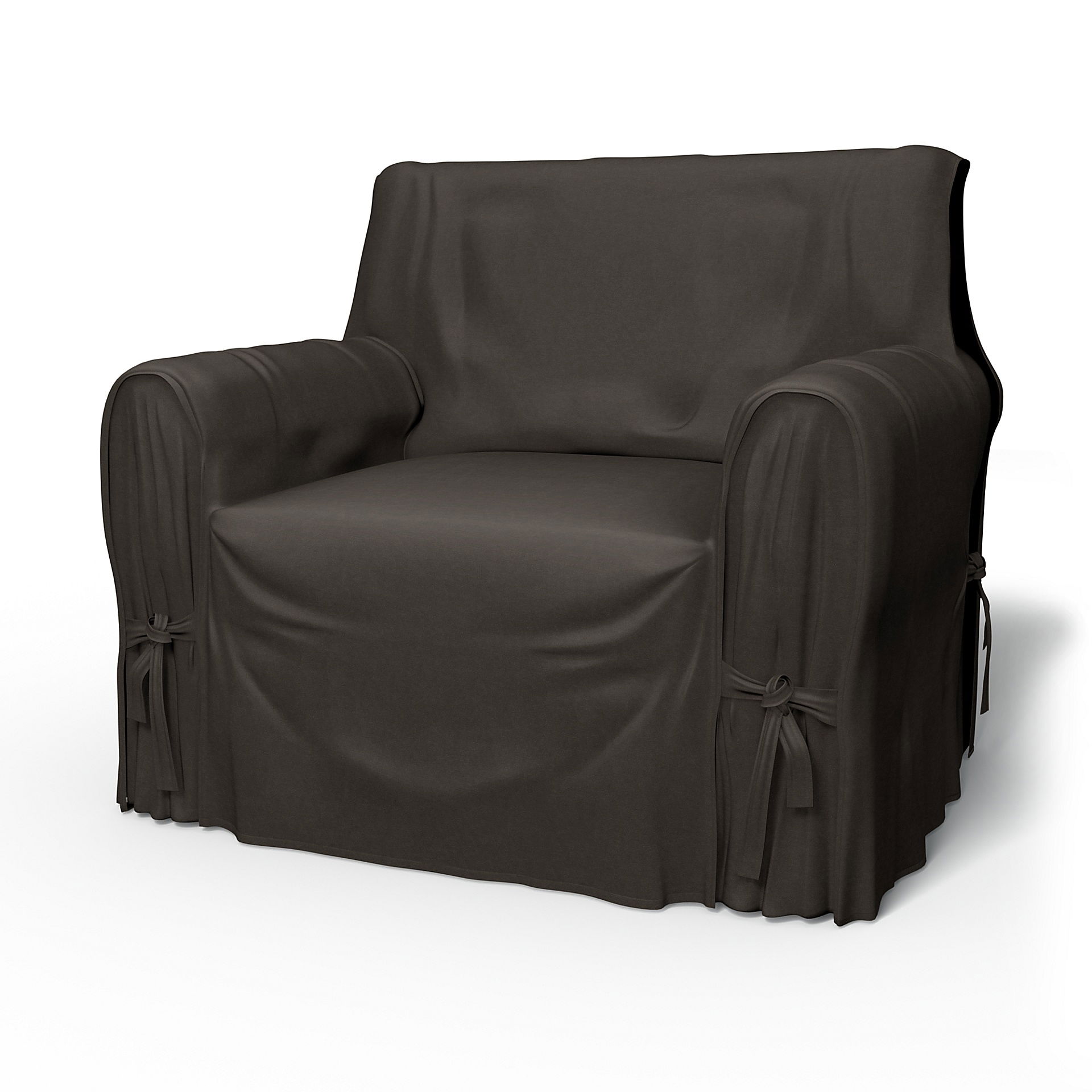 IKEA - Multi Fit Armchair Cover Small , Licorice, Velvet - Bemz