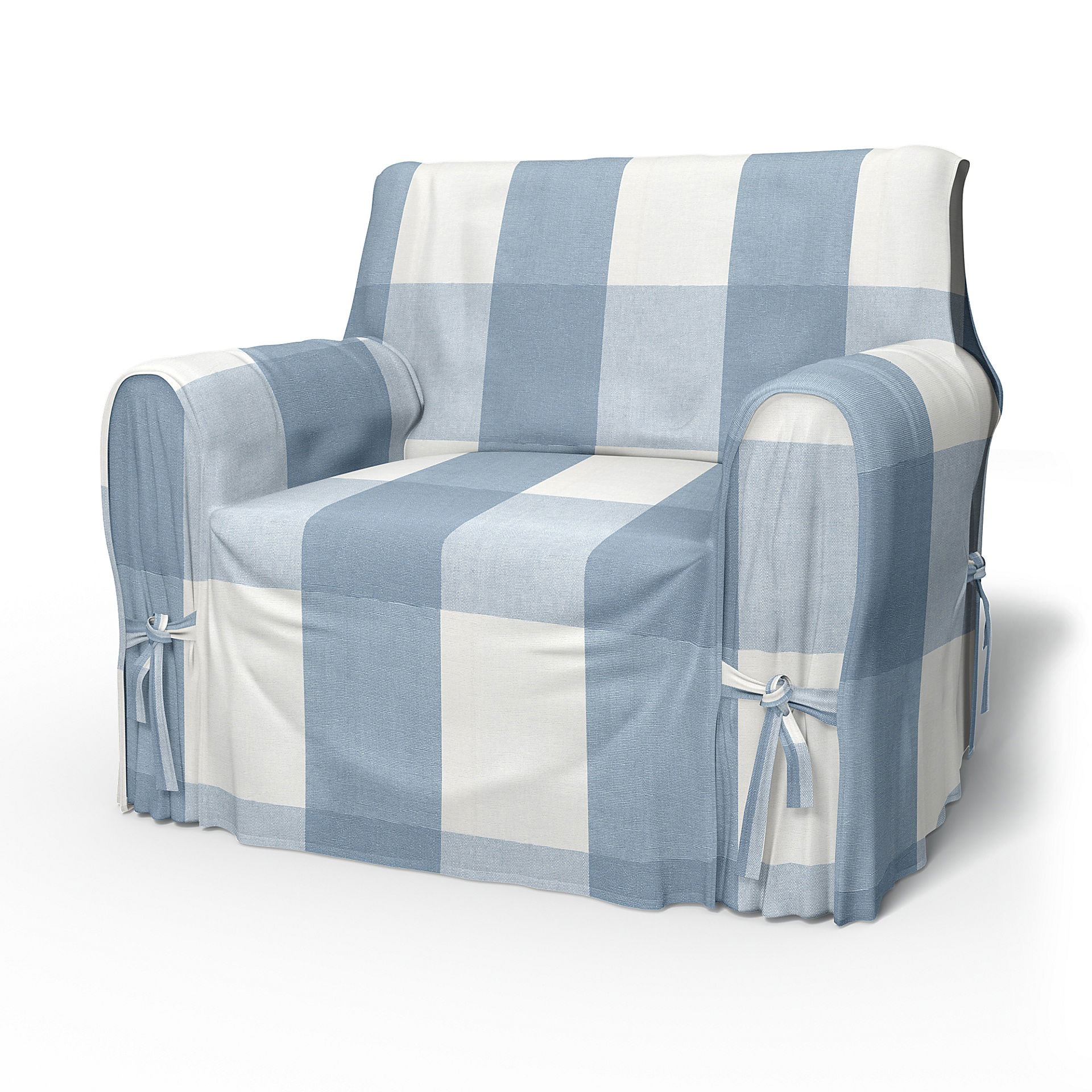 IKEA - Multi Fit Armchair Cover Large, Sky Blue, Linen - Bemz