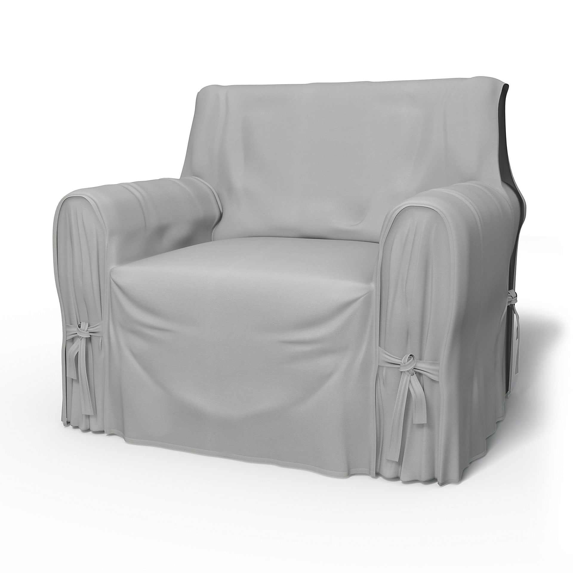 IKEA - Multi Fit Armchair Cover Large, Silver Grey, Cotton - Bemz