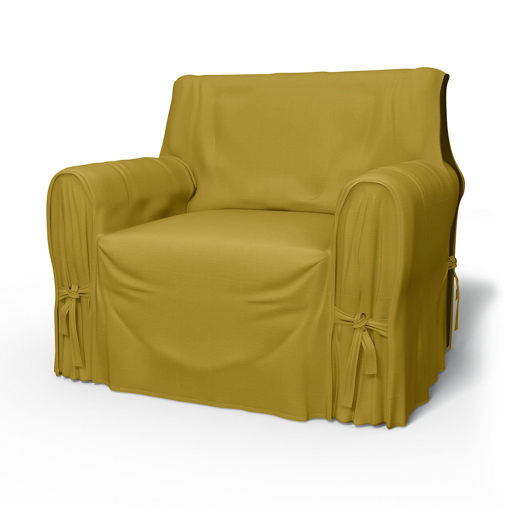 IKEA - Multi Fit Armchair Cover Large, Olive Oil, Cotton - Bemz