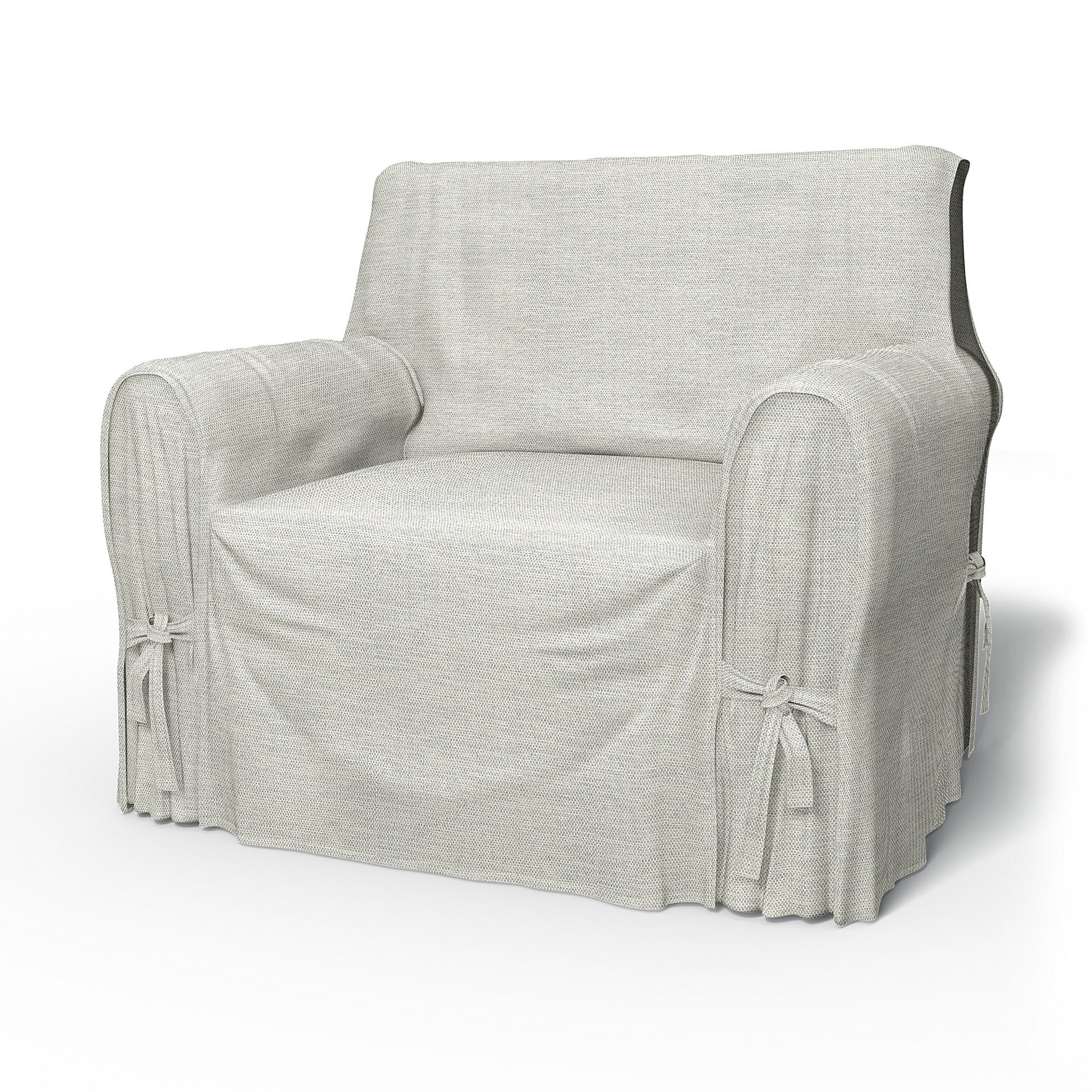 IKEA - Multi Fit Armchair Cover Large, Silver Grey, Cotton - Bemz