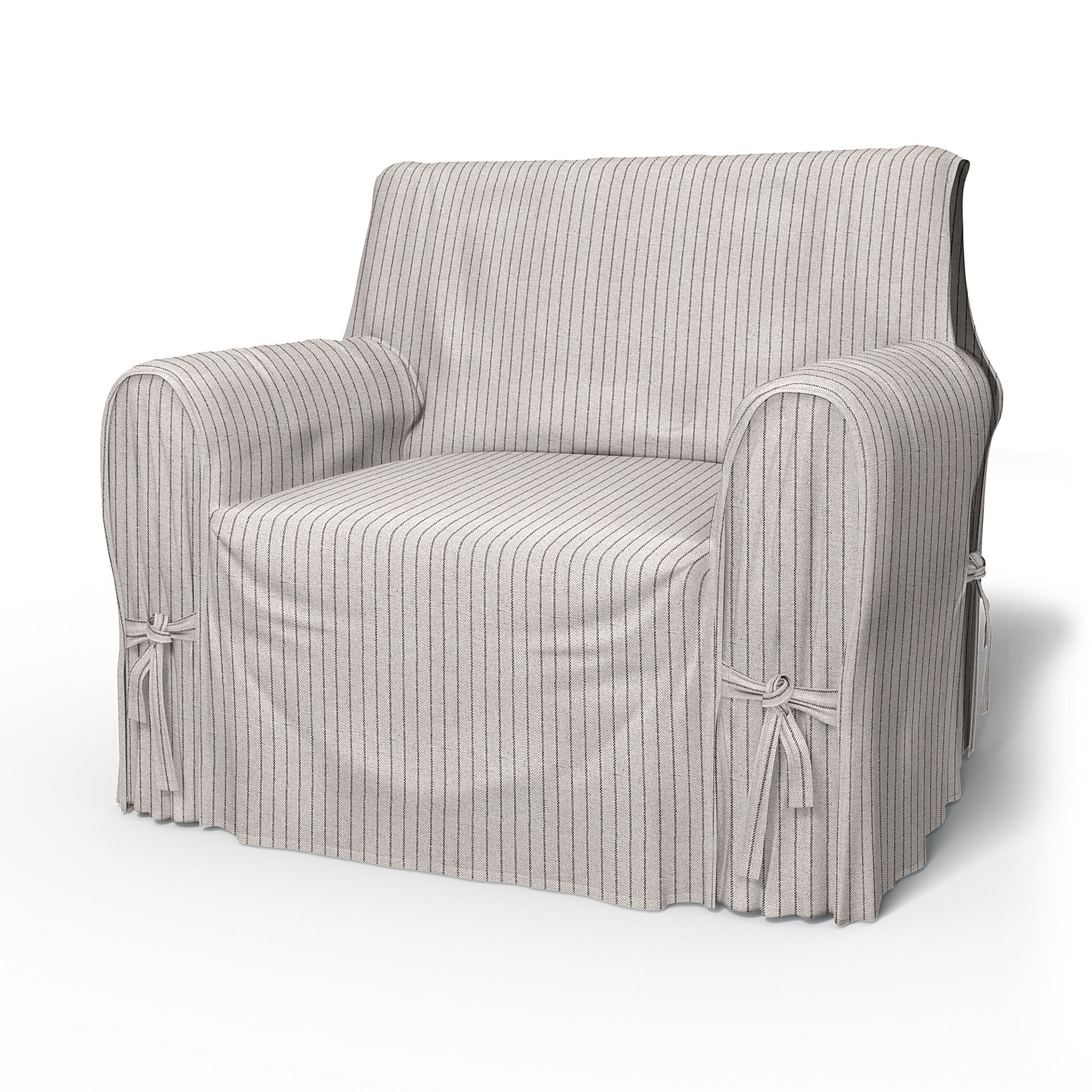 IKEA - Multi Fit Armchair Cover Large, Silver Grey, Cotton - Bemz