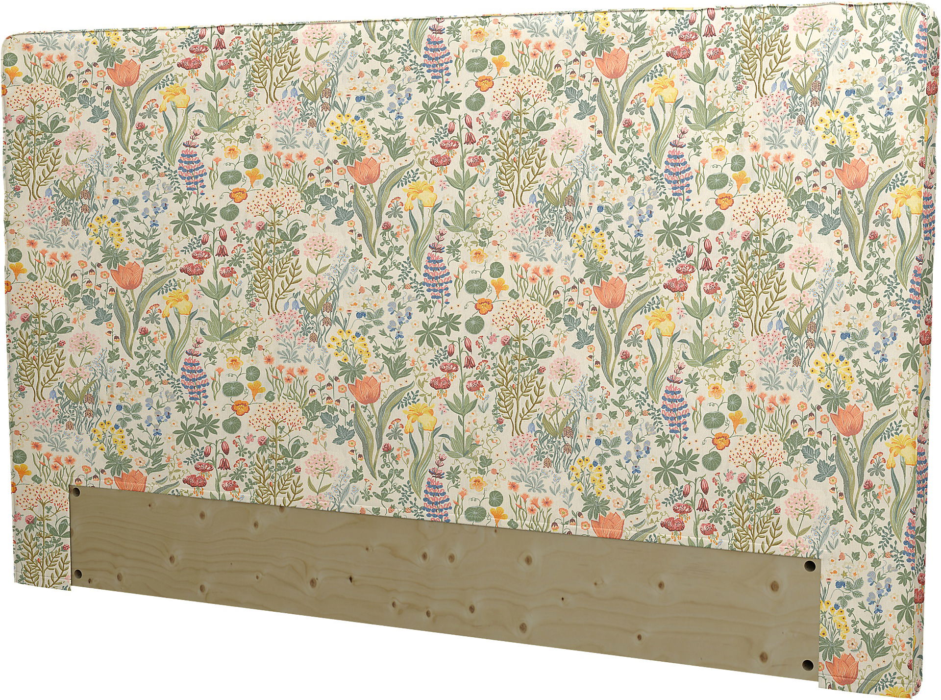 IKEA - Arnavik Headboard Cover, Blomsterhav Light, BEMZ x BORÅSTAPETER COLLECTION - Bemz