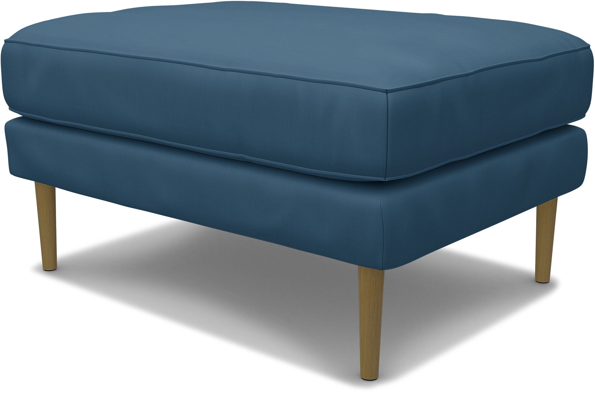 IKEA - Åsljunga Footstool, Real Teal, Cotton - Bemz