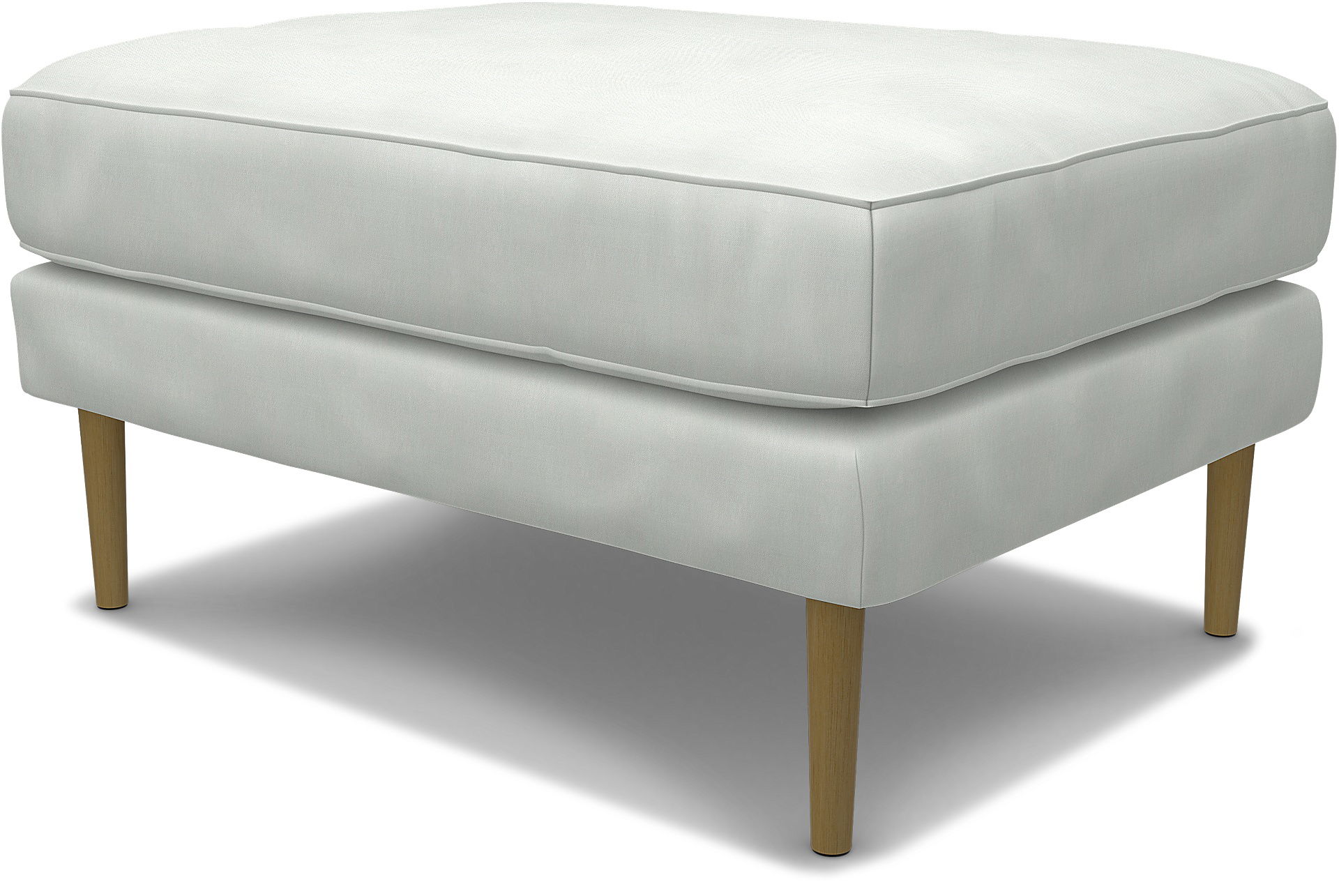 IKEA - Överdrag till Åsljunga fotpall, Silver Grey, Linne - Bemz