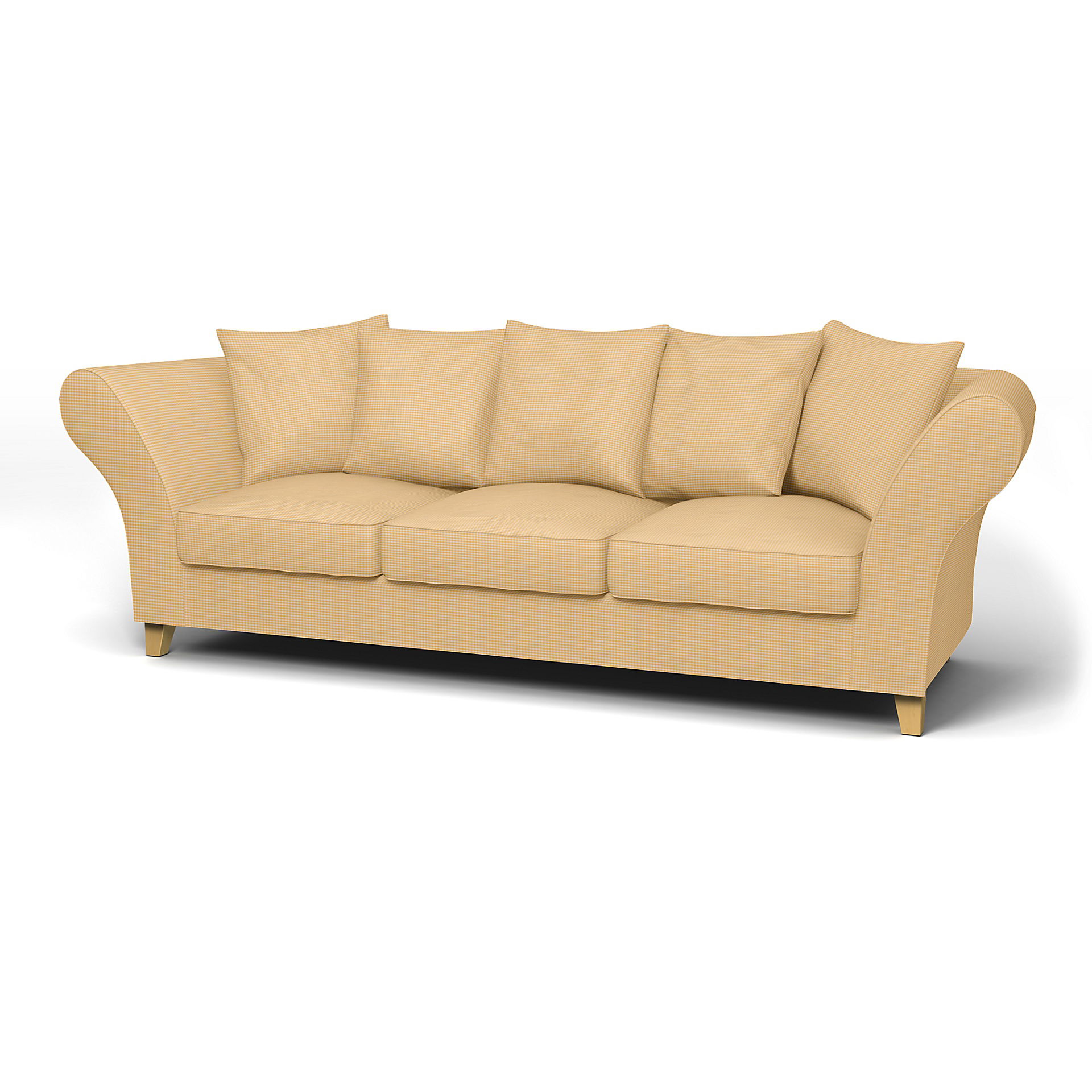 IKEA - Överdrag till Backa 3,5-sitssoffa, Sun Yellow, Bomull - Bemz
