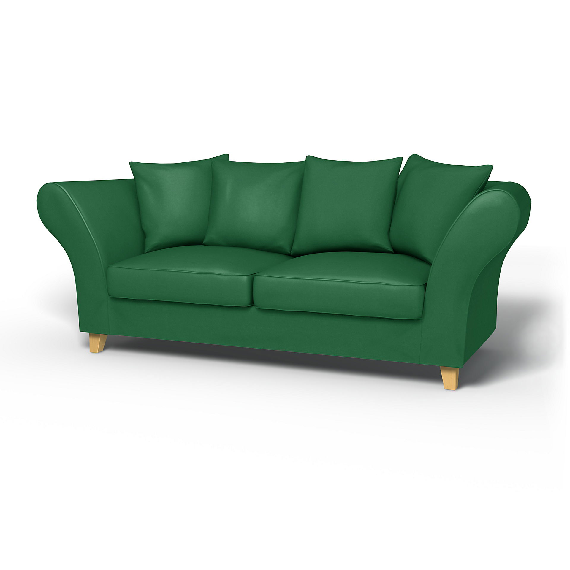 IKEA - Backa 2.5 Seater Sofa Cover, Abundant Green, Velvet - Bemz