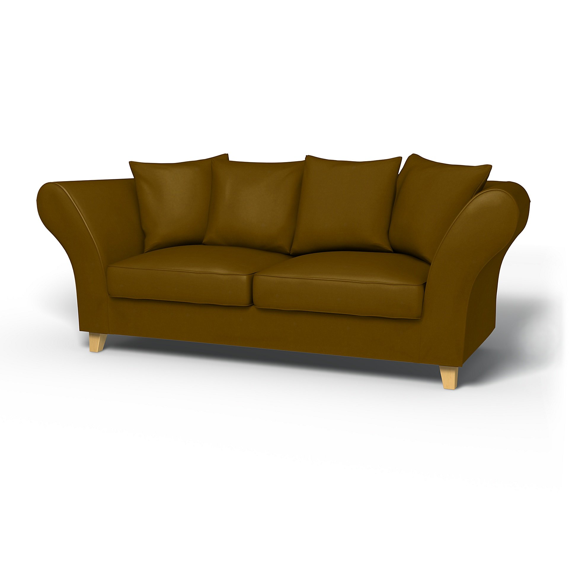 IKEA - Backa 2.5 Seater Sofa Cover, Turmeric, Velvet - Bemz