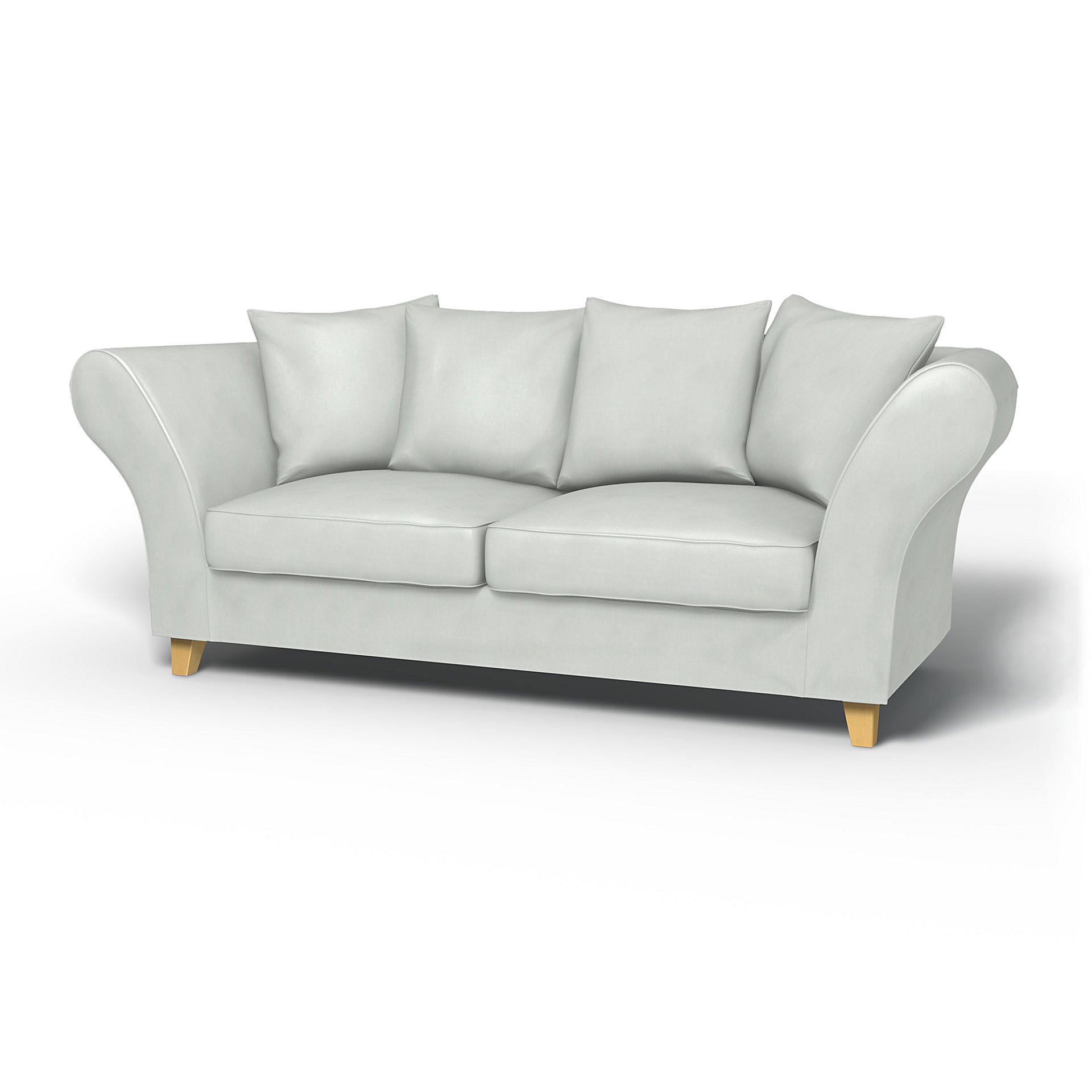 IKEA - Överdrag till Backa 2,5-sitssoffa, Silver Grey, Linne - Bemz