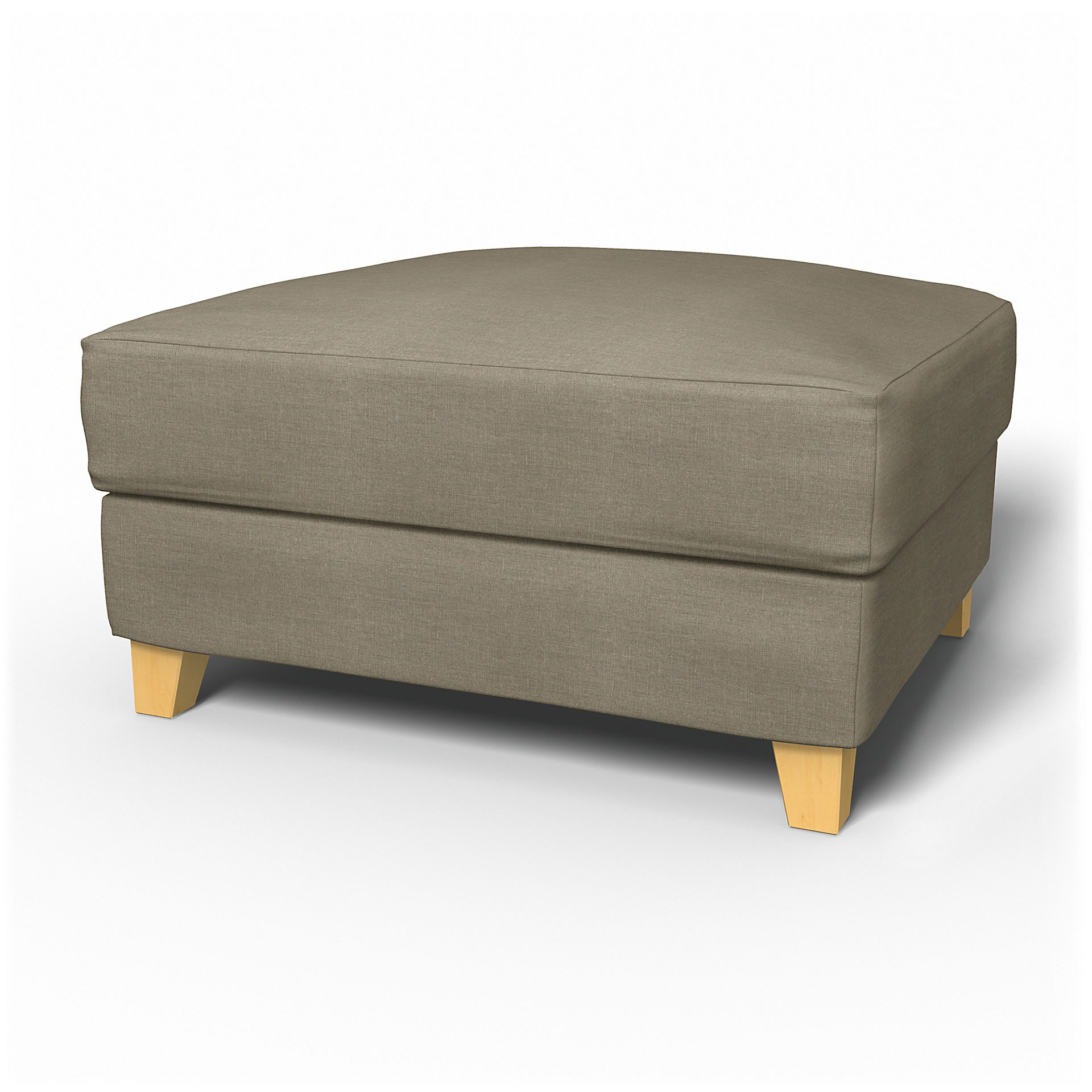IKEA - Backa Footstool Cover, Natural, Linen - Bemz