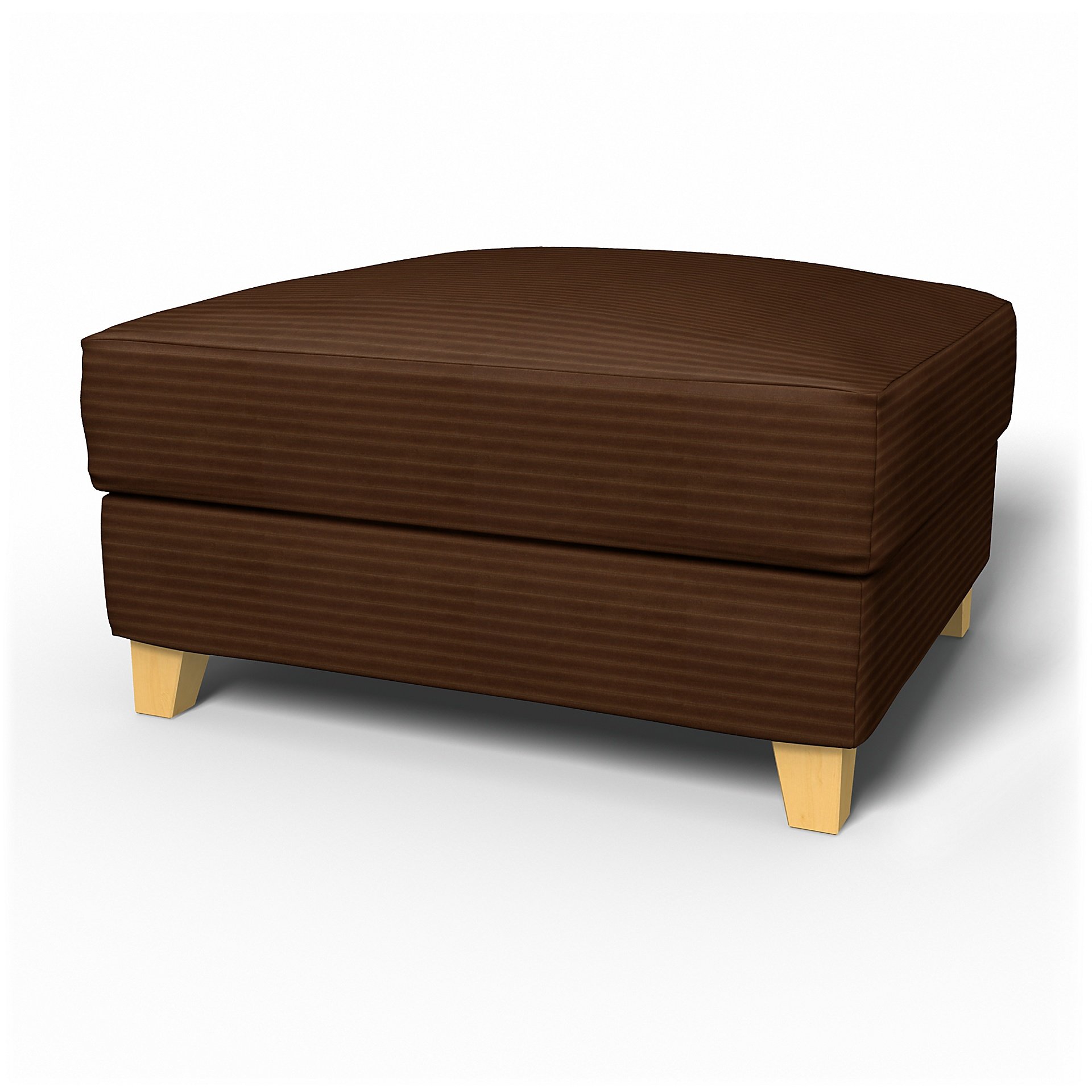 IKEA - Backa Footstool Cover, Chocolate Brown, Corduroy - Bemz