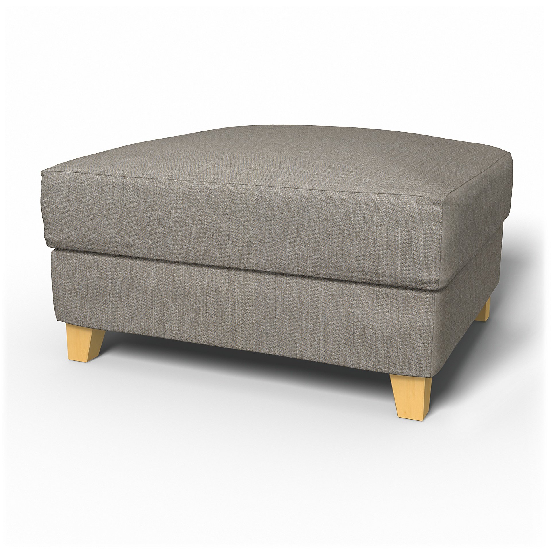 IKEA - Backa Footstool Cover, Greige, Boucle & Texture - Bemz