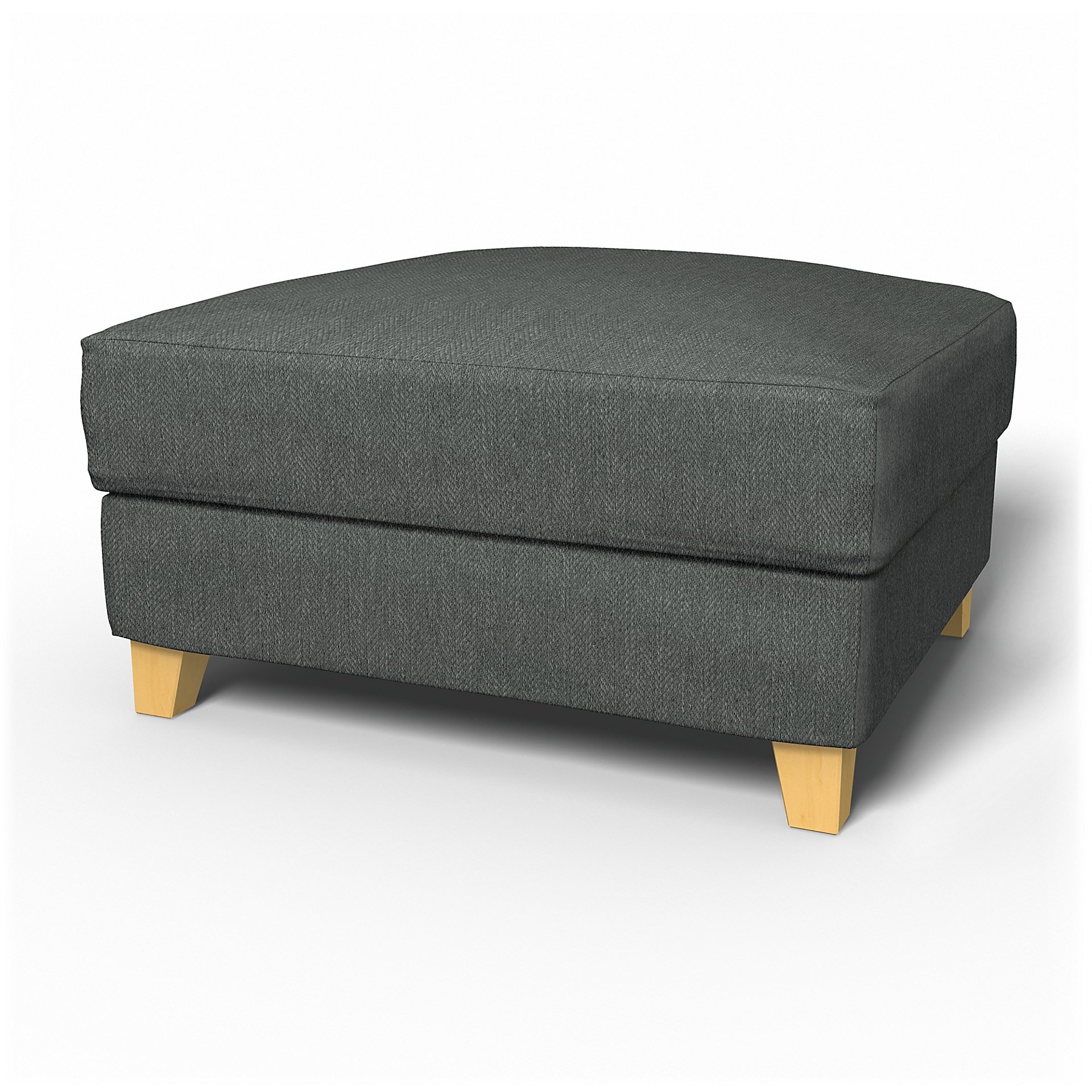 IKEA - Backa Footstool Cover, Laurel, Boucle & Texture - Bemz