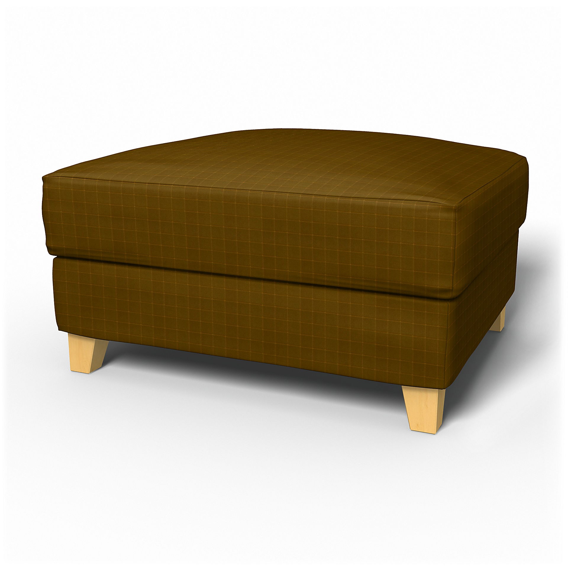 IKEA - Backa Footstool Cover, Turmeric, Velvet - Bemz